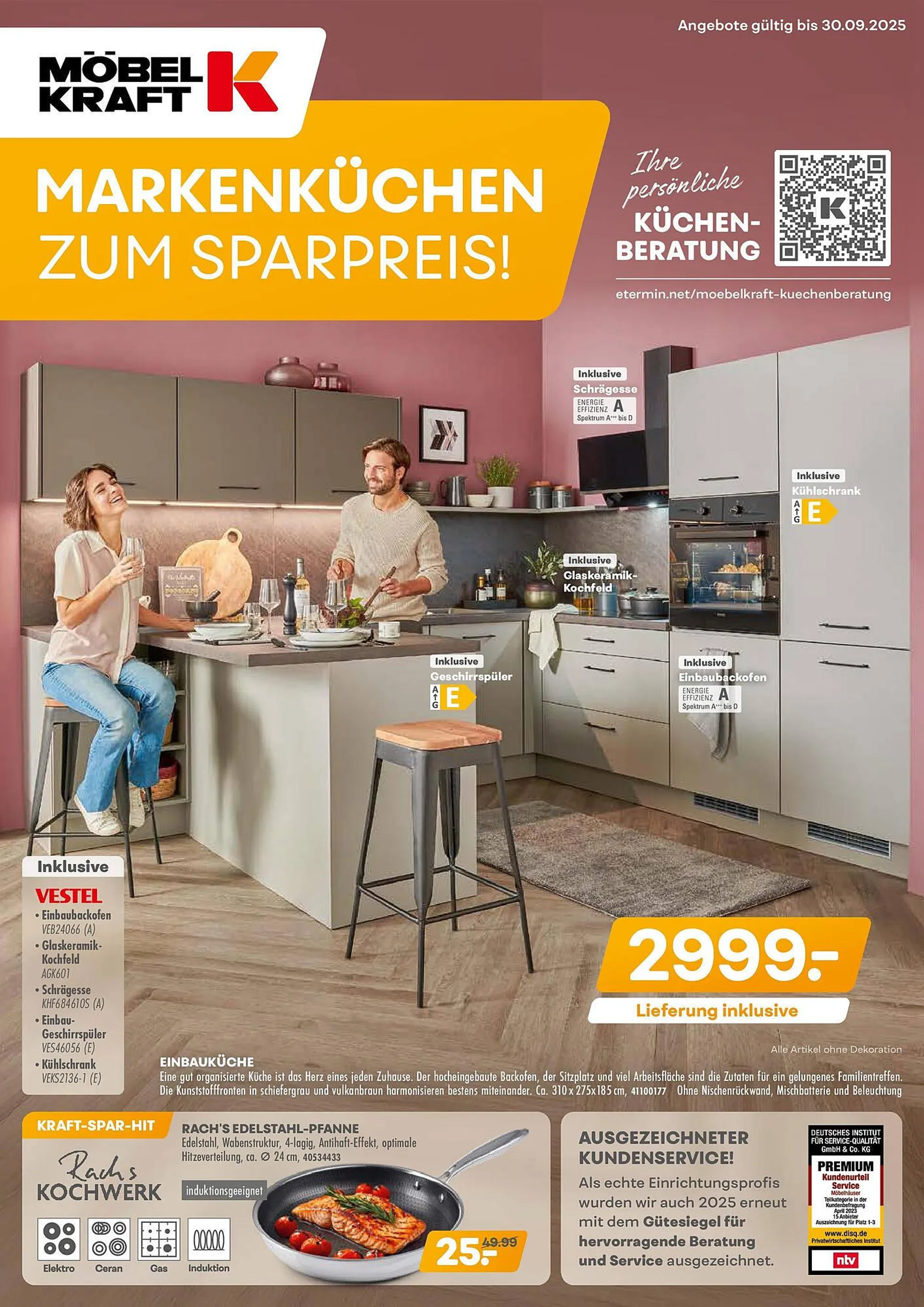 Möbel Kraft Prospekt von 12. August bis 30. September 2025 - Prospekt seite 1