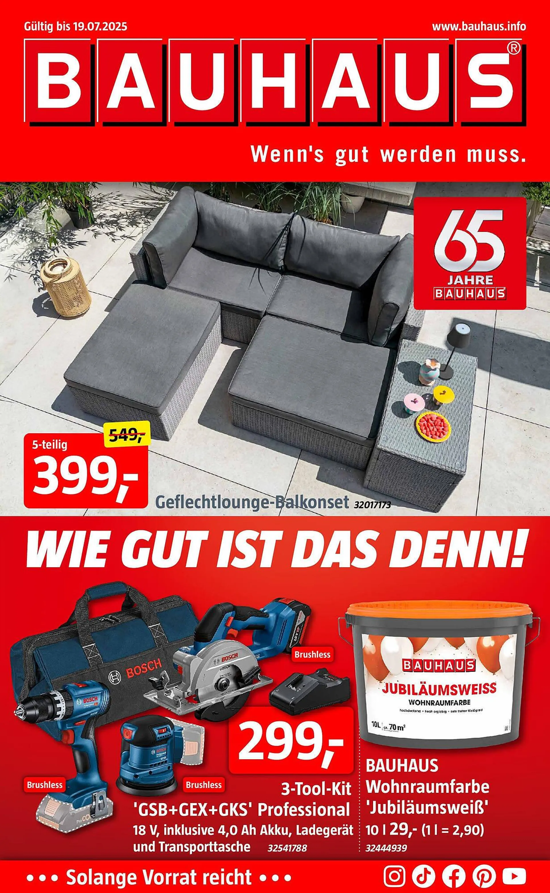 Bauhaus Prospekt von 27. Juni bis 13. Juli 2025 - Prospekt seite 1