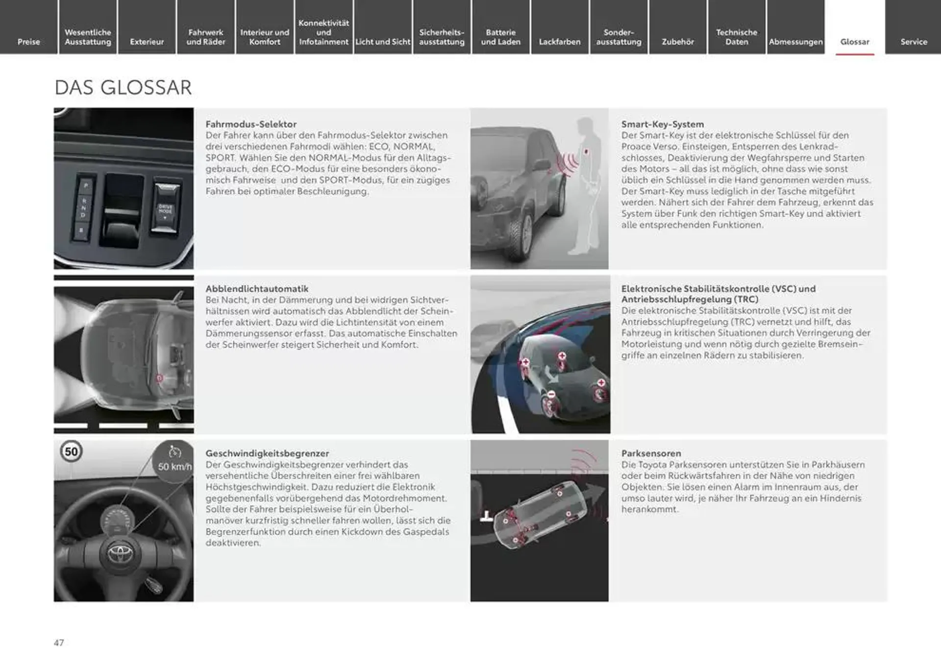 Toyota Der neue Proace Verso/Proace Verso Electric von 22. Januar bis 22. Januar 2026 - Prospekt seite 47