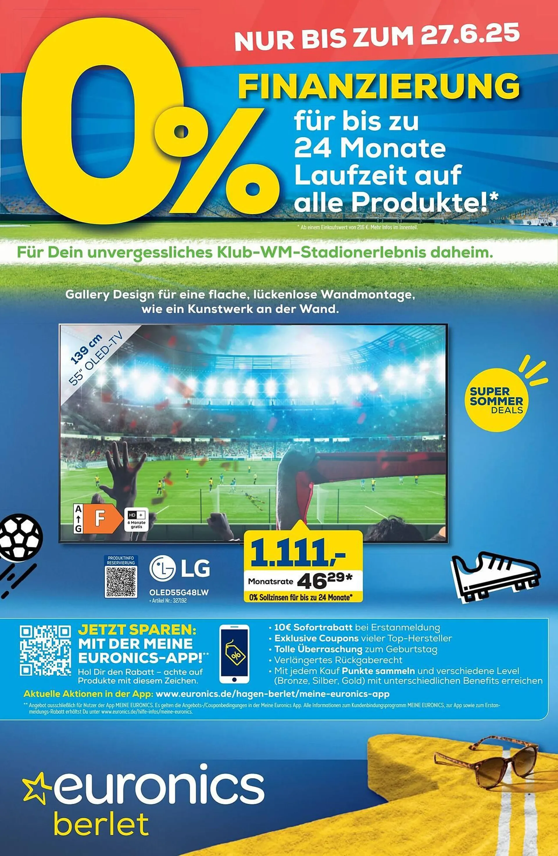 Euronics Berlet Prospekt von 19. Juni bis 28. Juni 2025 - Prospekt seite 1