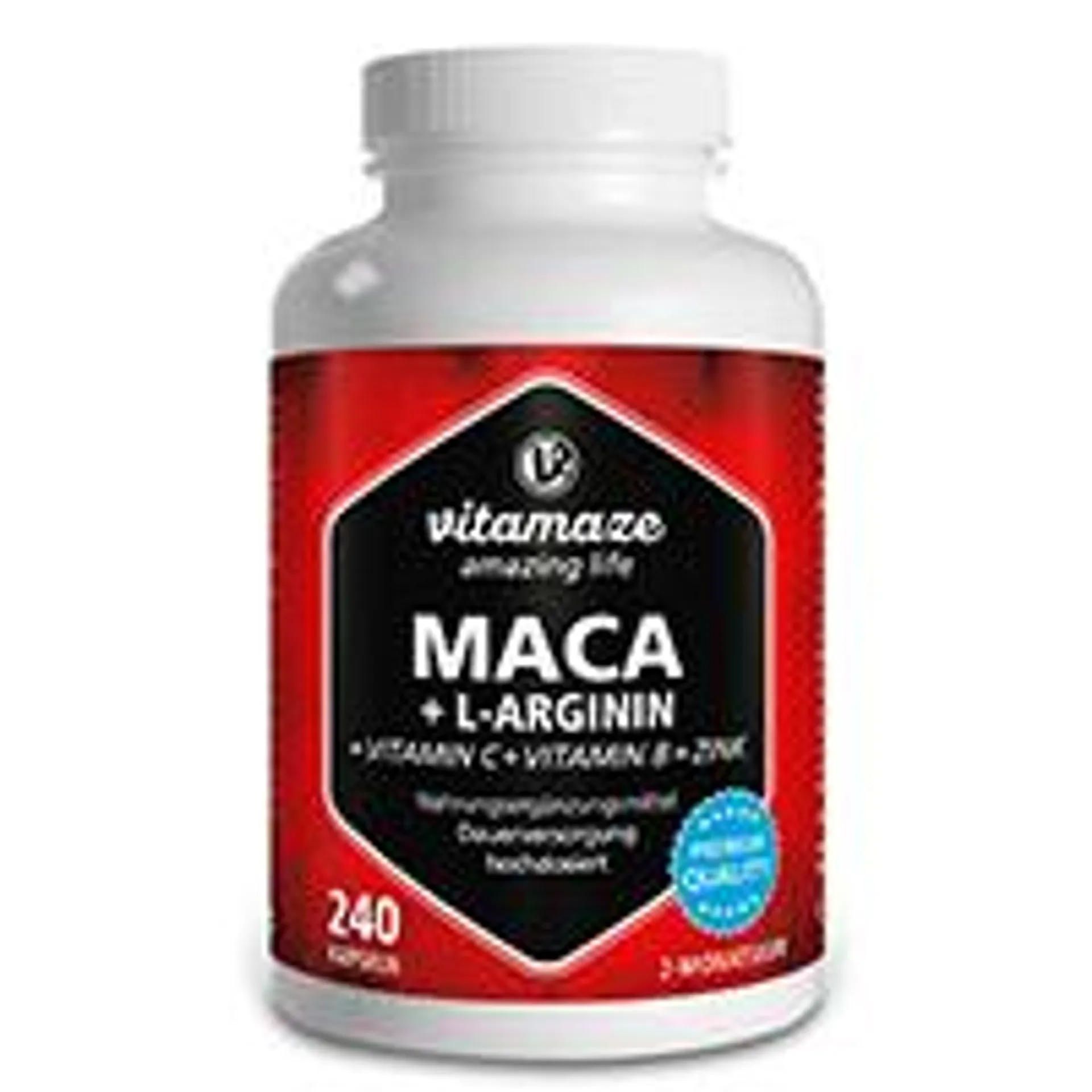 MACA 4:1 hochdosiert+L-Arginin Kapseln