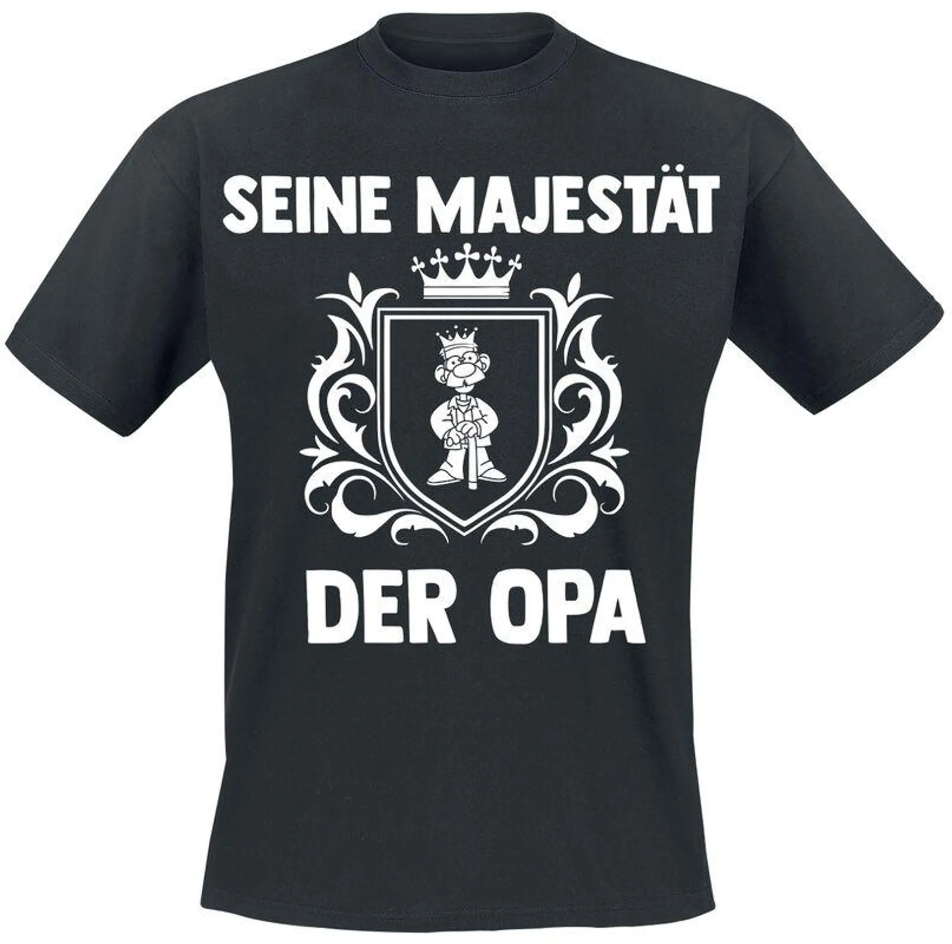 "Seine Majestät der Opa" T-Shirt schwarz von Familie & Freunde