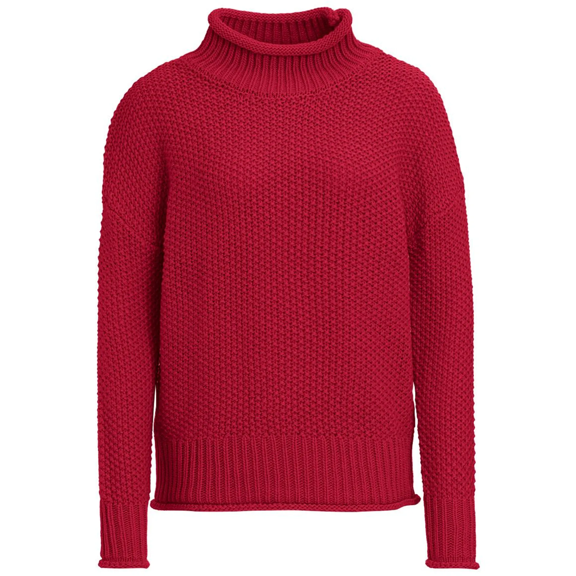 Damen Strickpullover mit Stehkragen