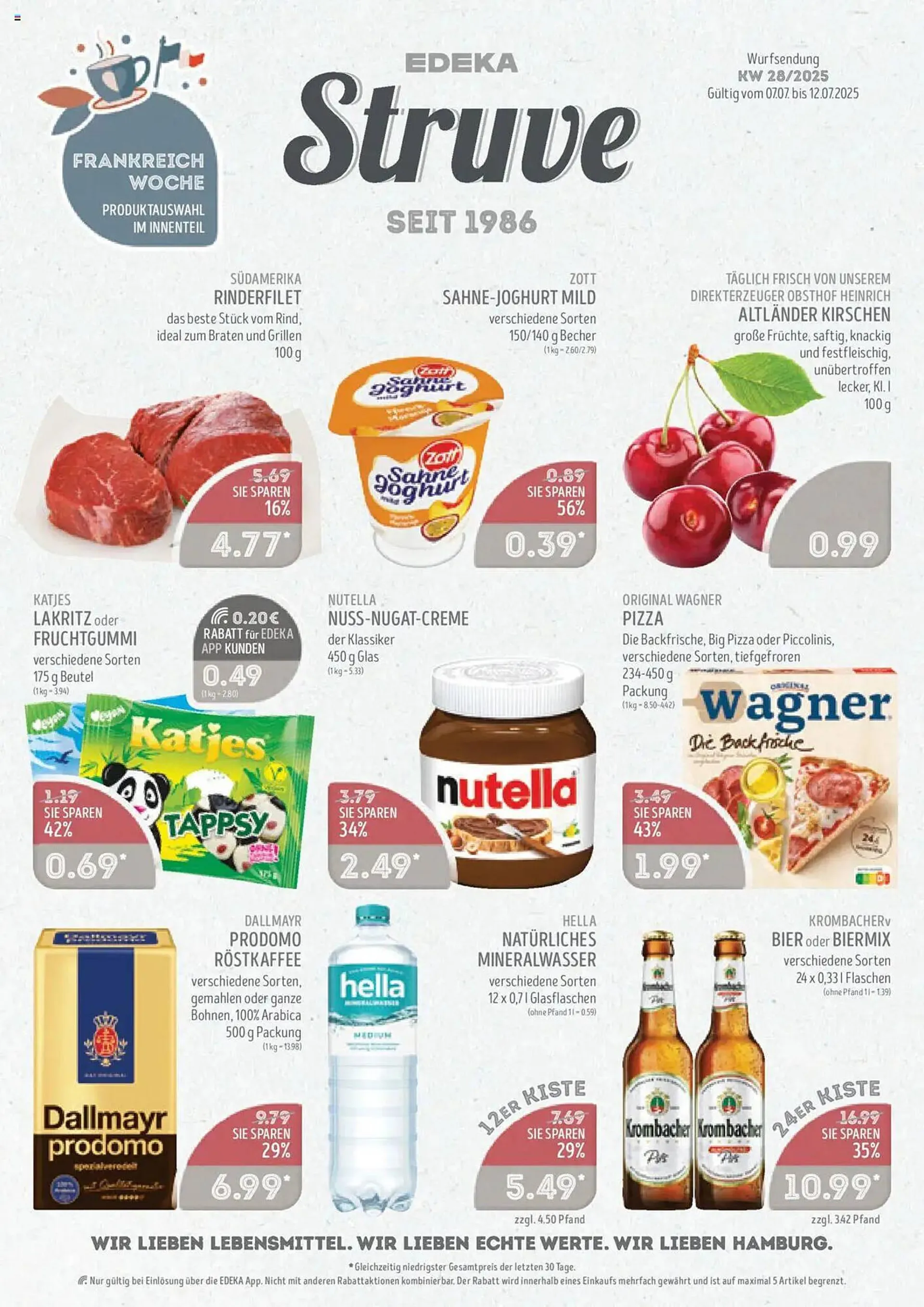 Edeka Struve Prospekt von 7. Juli bis 12. Juli 2025 - Prospekt seite 1
