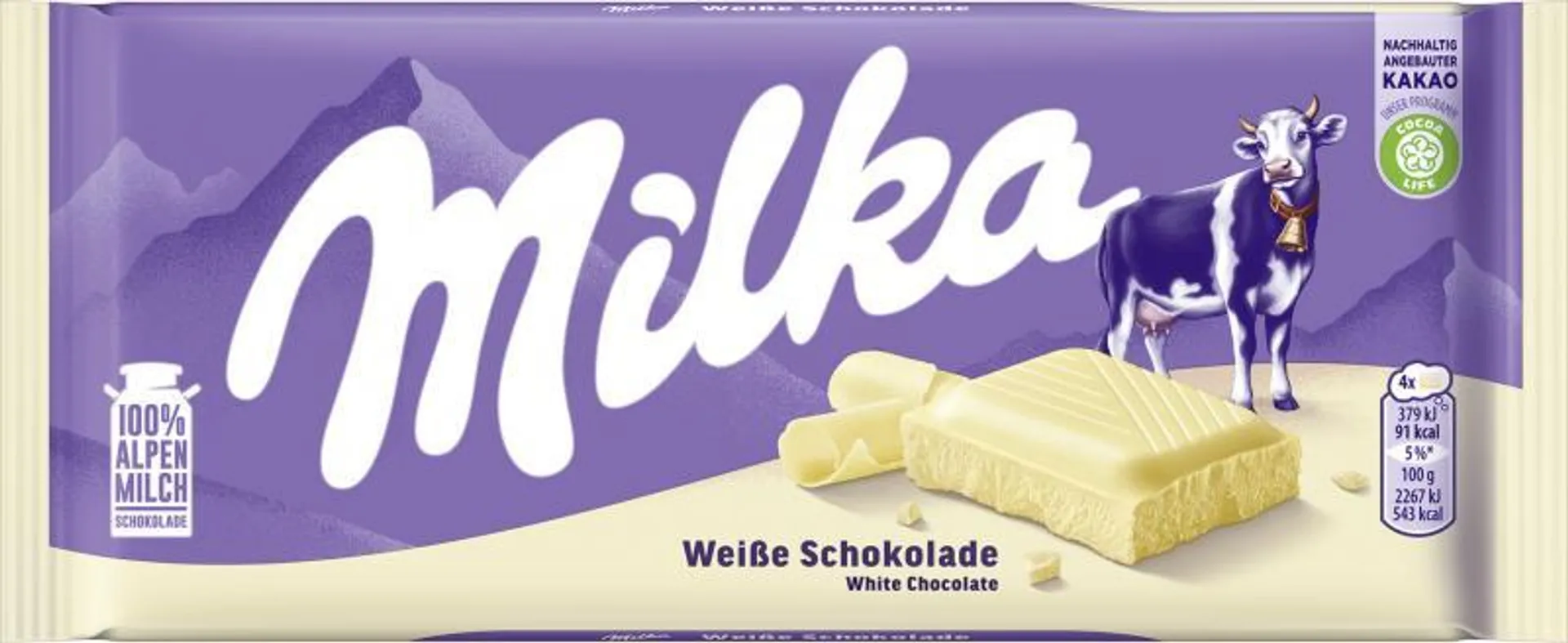 Milka Tafel Weiße Schokolade 100 g