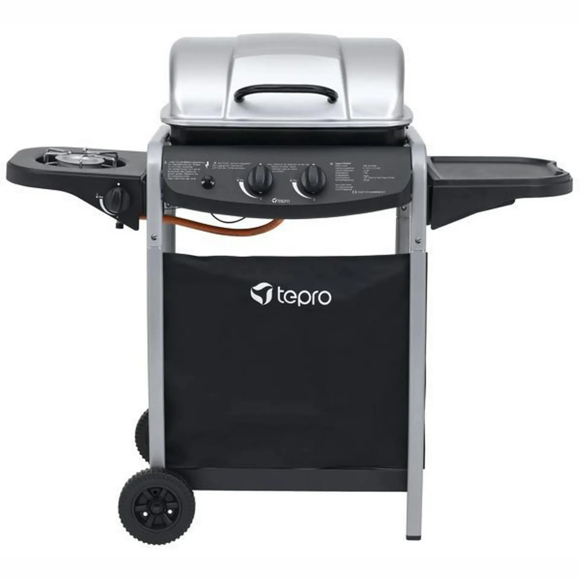 TEPRO Gasgrillwagen FREMONT - schwarz-silber - 3157