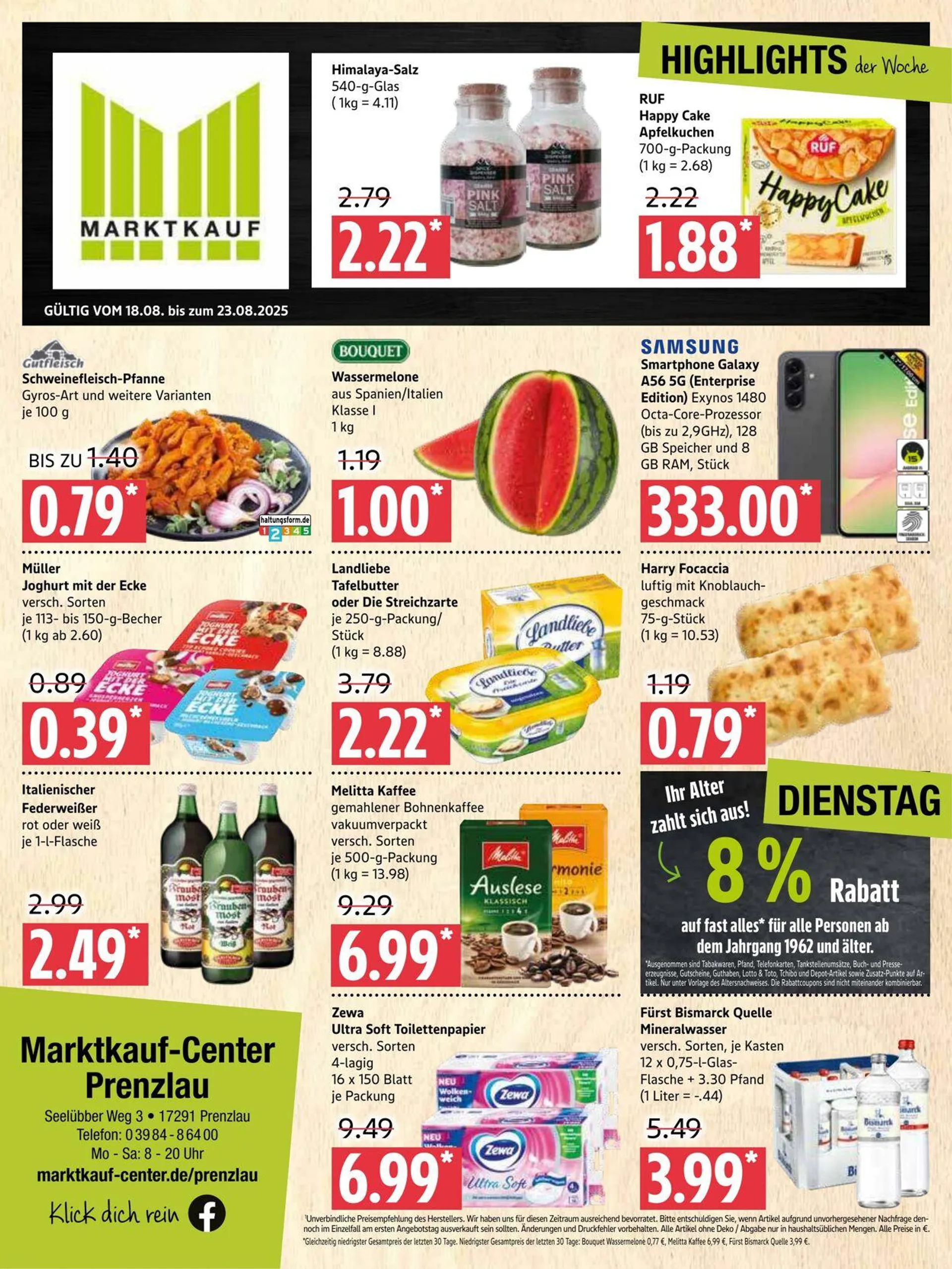 Marktkauf Aktueller Prospekt von 25. August bis 30. August 2025 - Prospekt seite 1