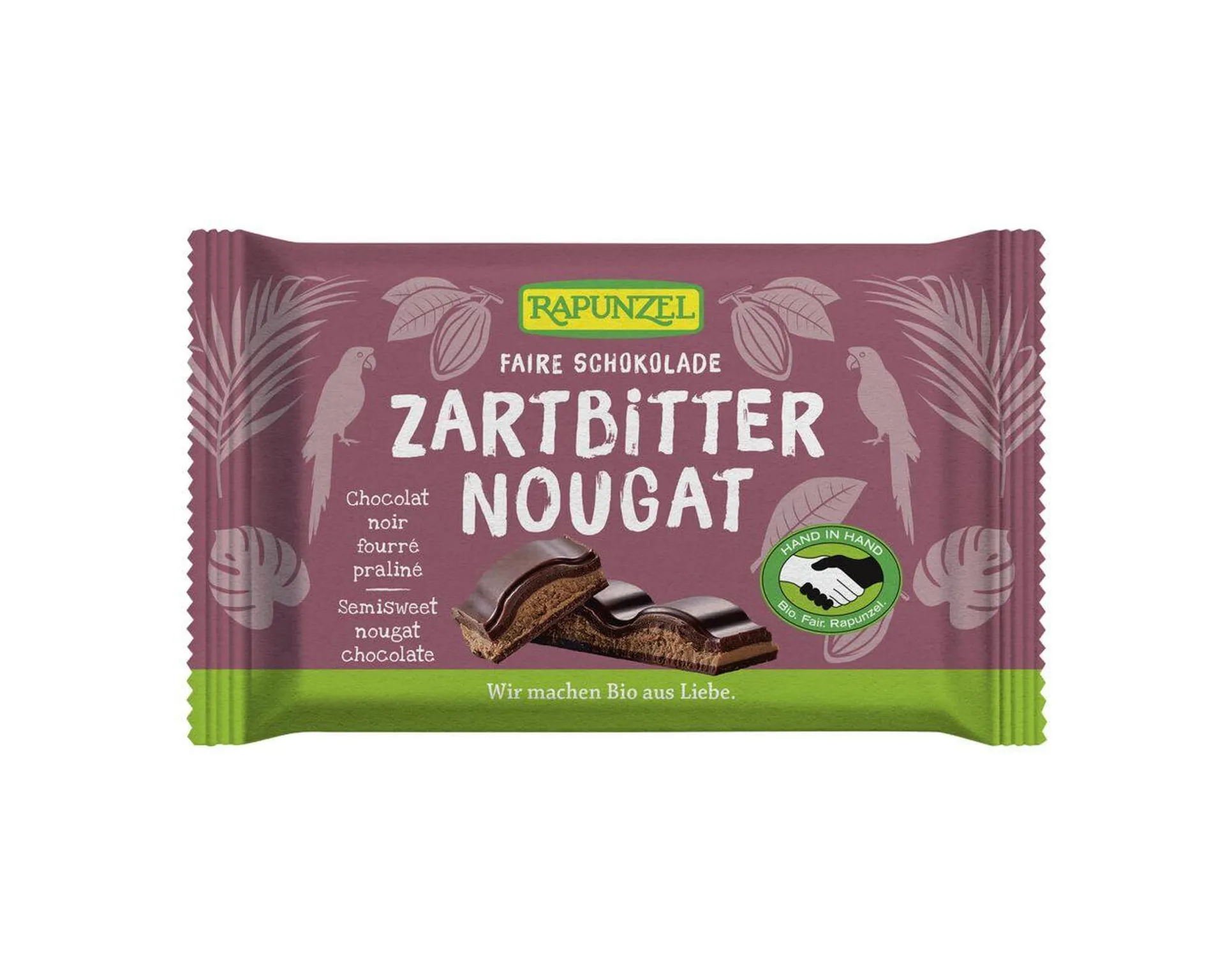 Rapunzel Zartbitter Nougat Schokolade 100 g