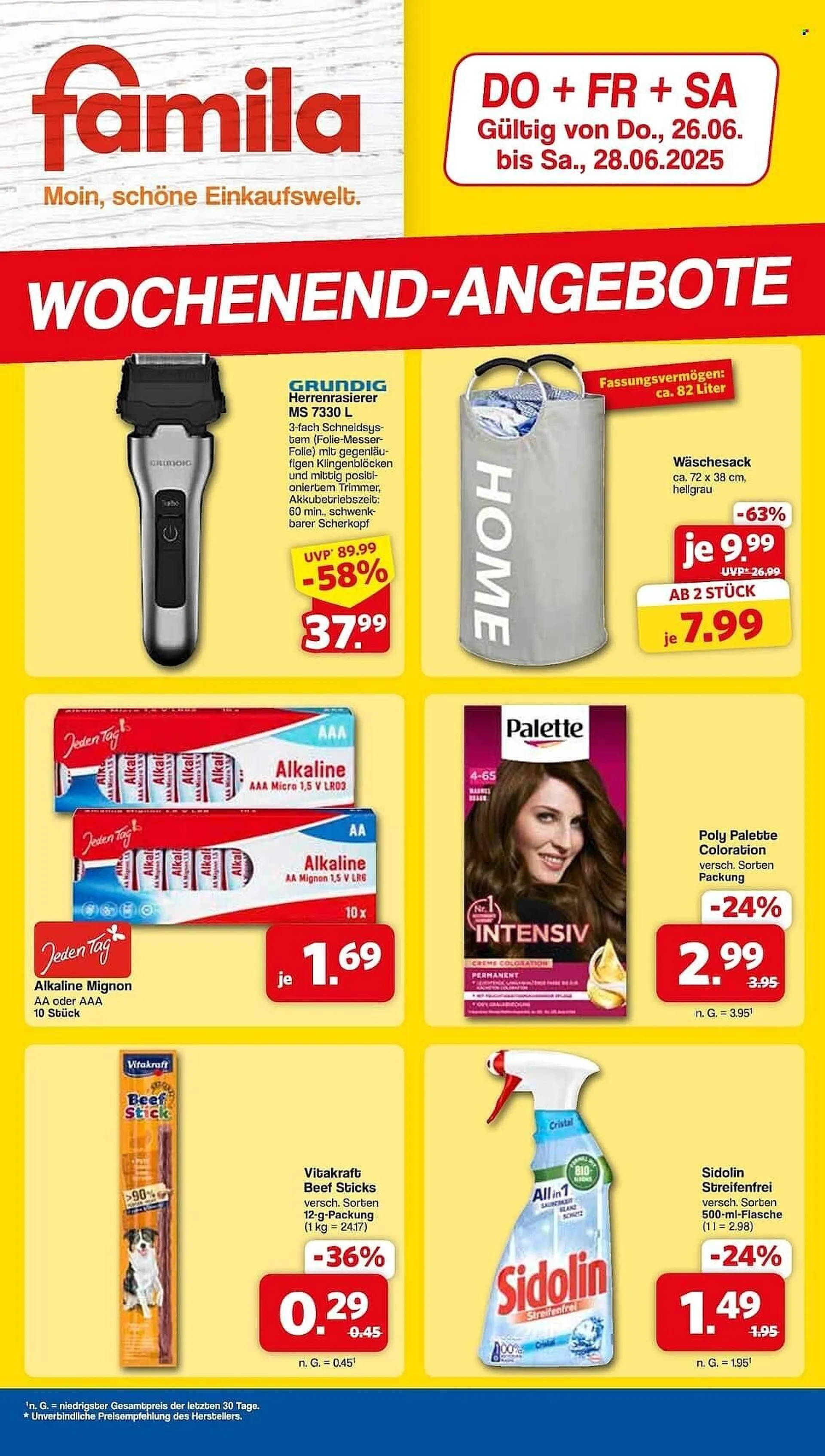 Famila Nord Ost Prospekt von 26. Juni bis 28. Juni 2025 - Prospekt seite 1