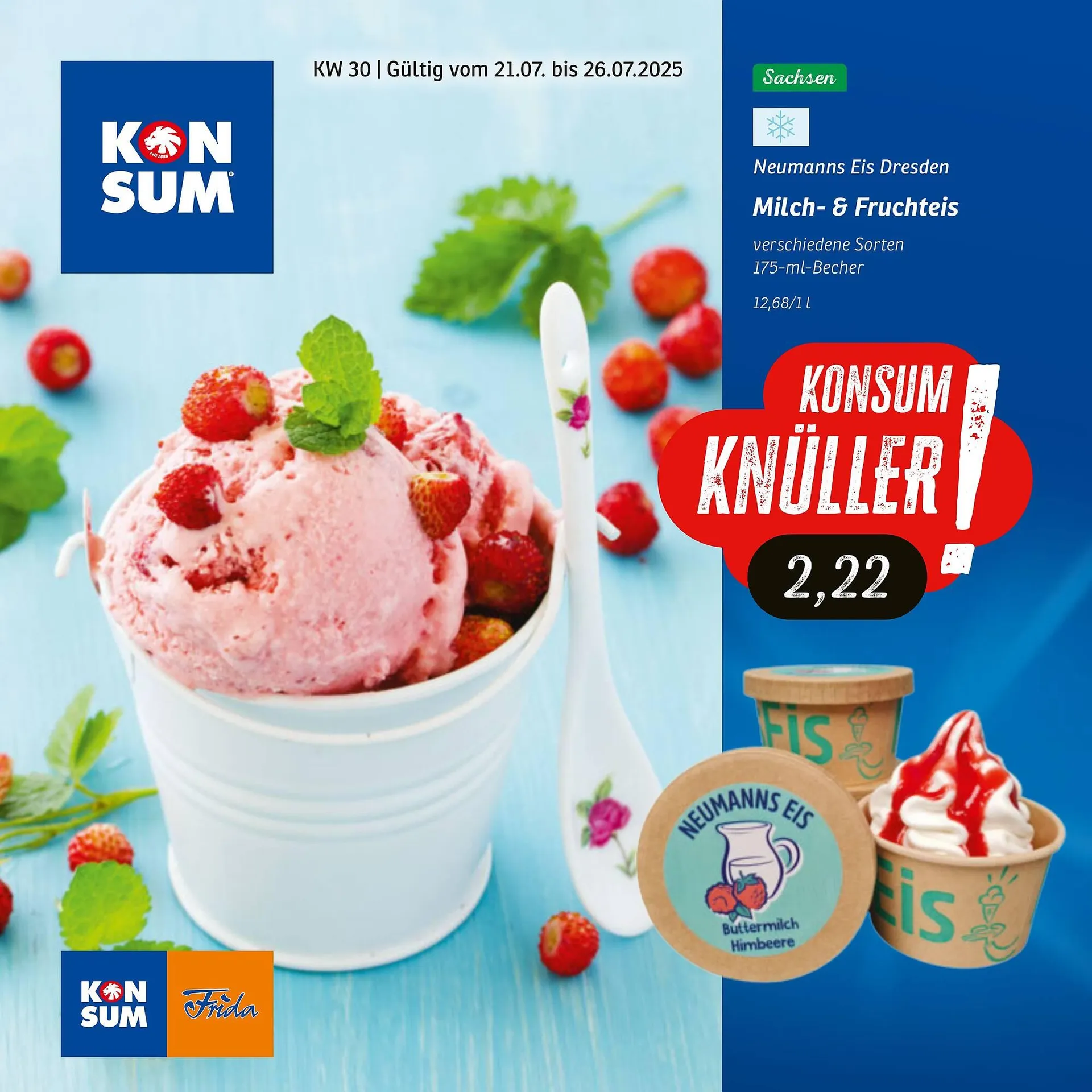 KONSUM Prospekt von 21. Juli bis 26. Juli 2025 - Prospekt seite 1