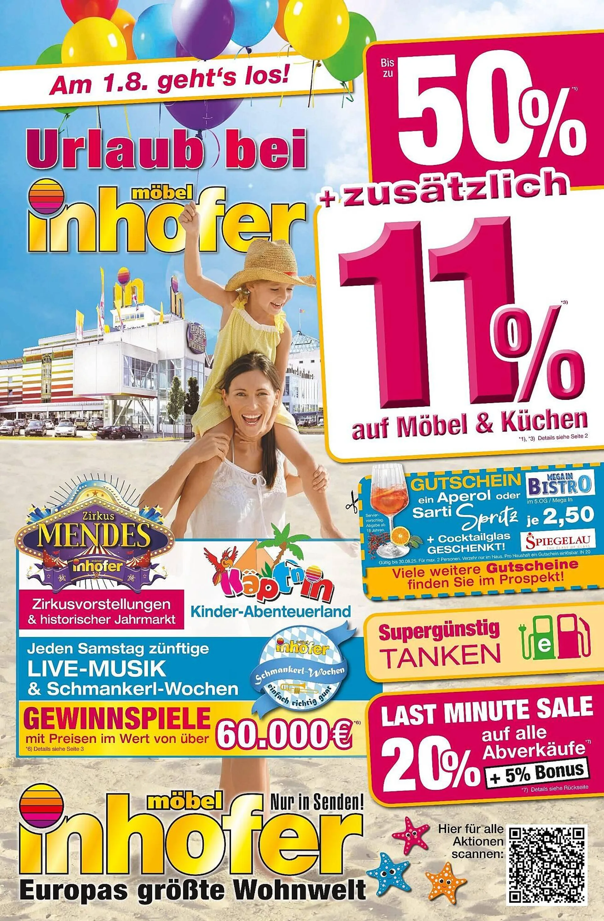 Möbel Inhofer Prospekt von 1. August bis 30. August 2025 - Prospekt seite 1