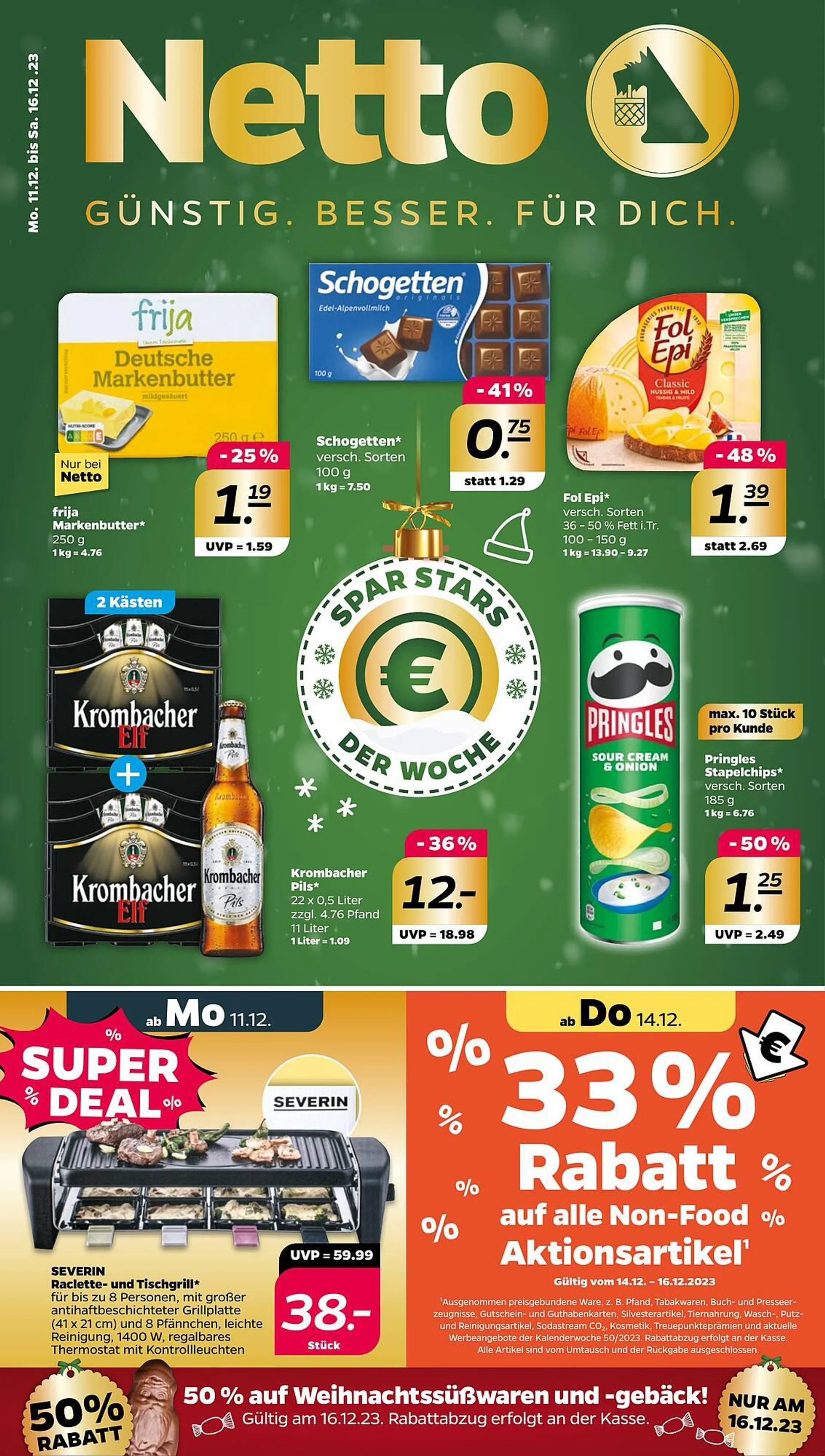 NETTO Prospekt von 11. Dezember bis 16. Dezember 2023 - Prospekt seite 1