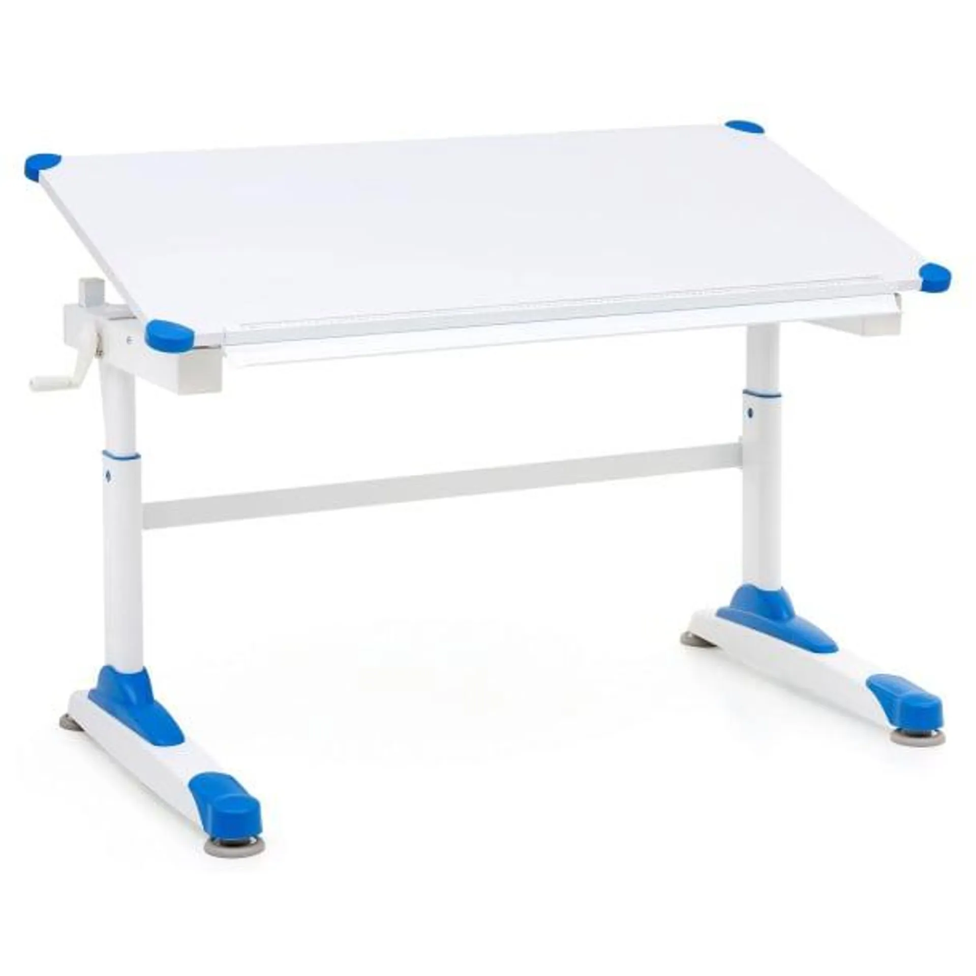 Schreibtisch weiß/ blau
