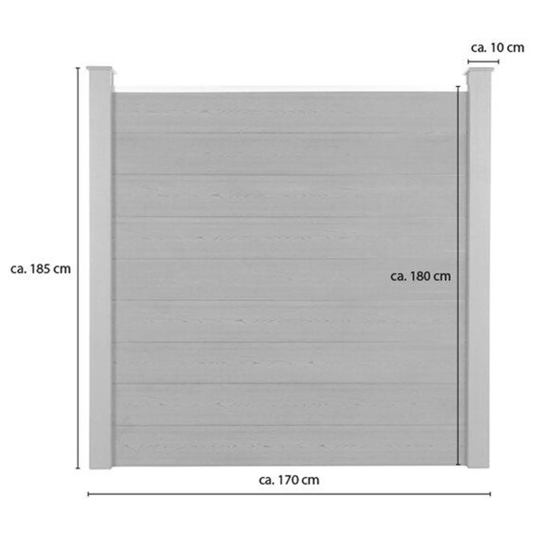 WPC Sichtschutzzaun CALLADO, 1 x Element + 2 x Pfosten