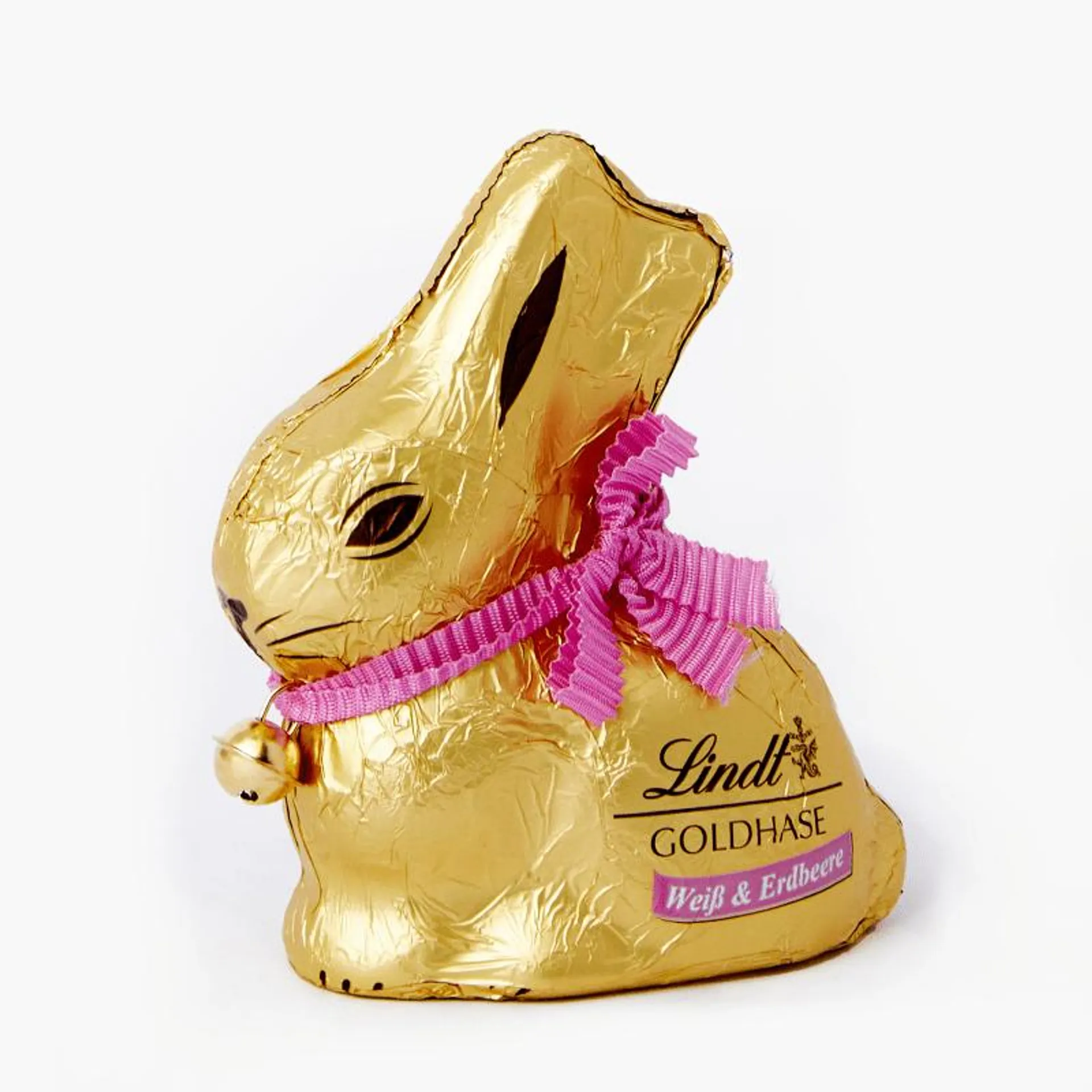 Lindt Goldhase Weiß & Erdbeere 100g