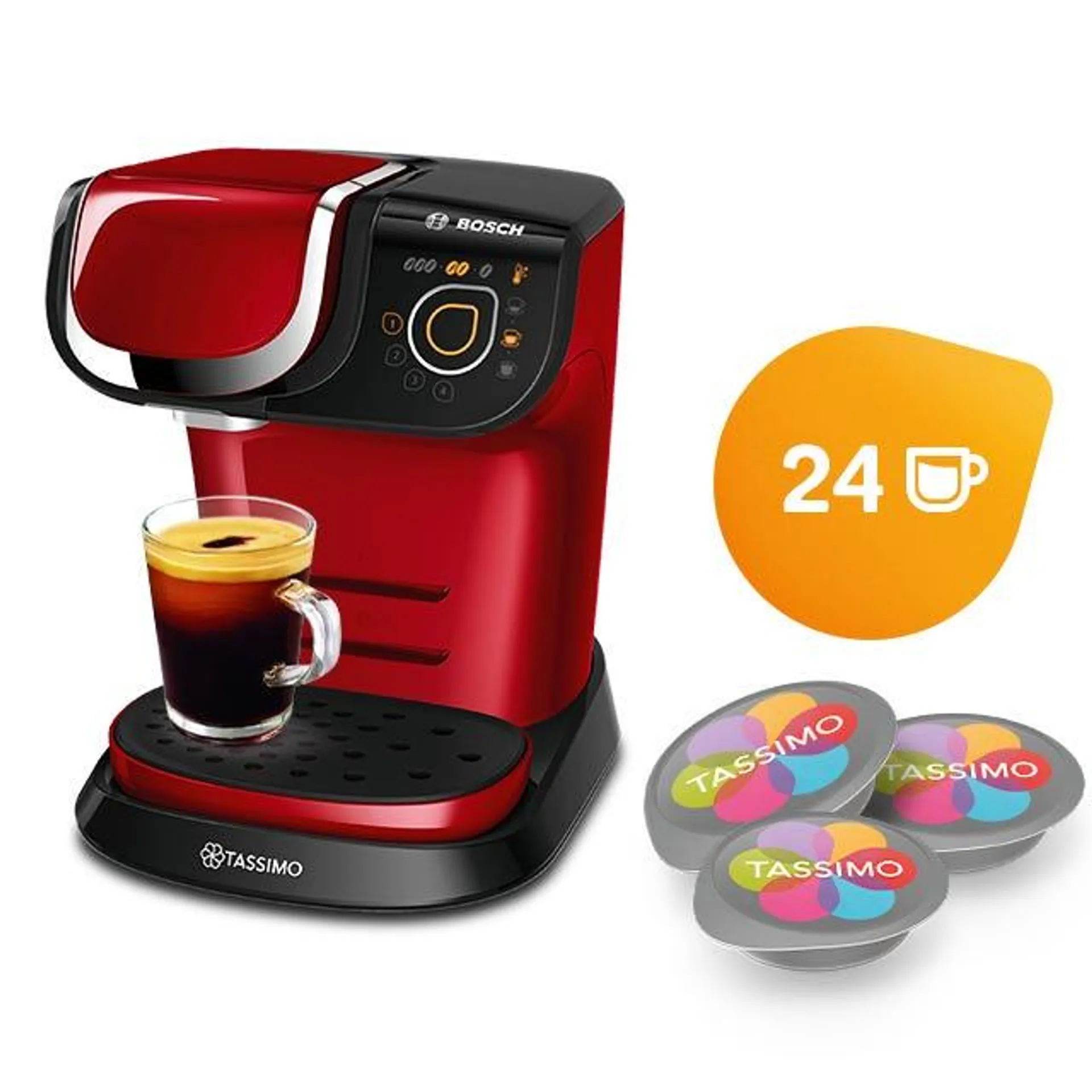 Kaffeemaschine My Way rot + 2 Pack GRATIS