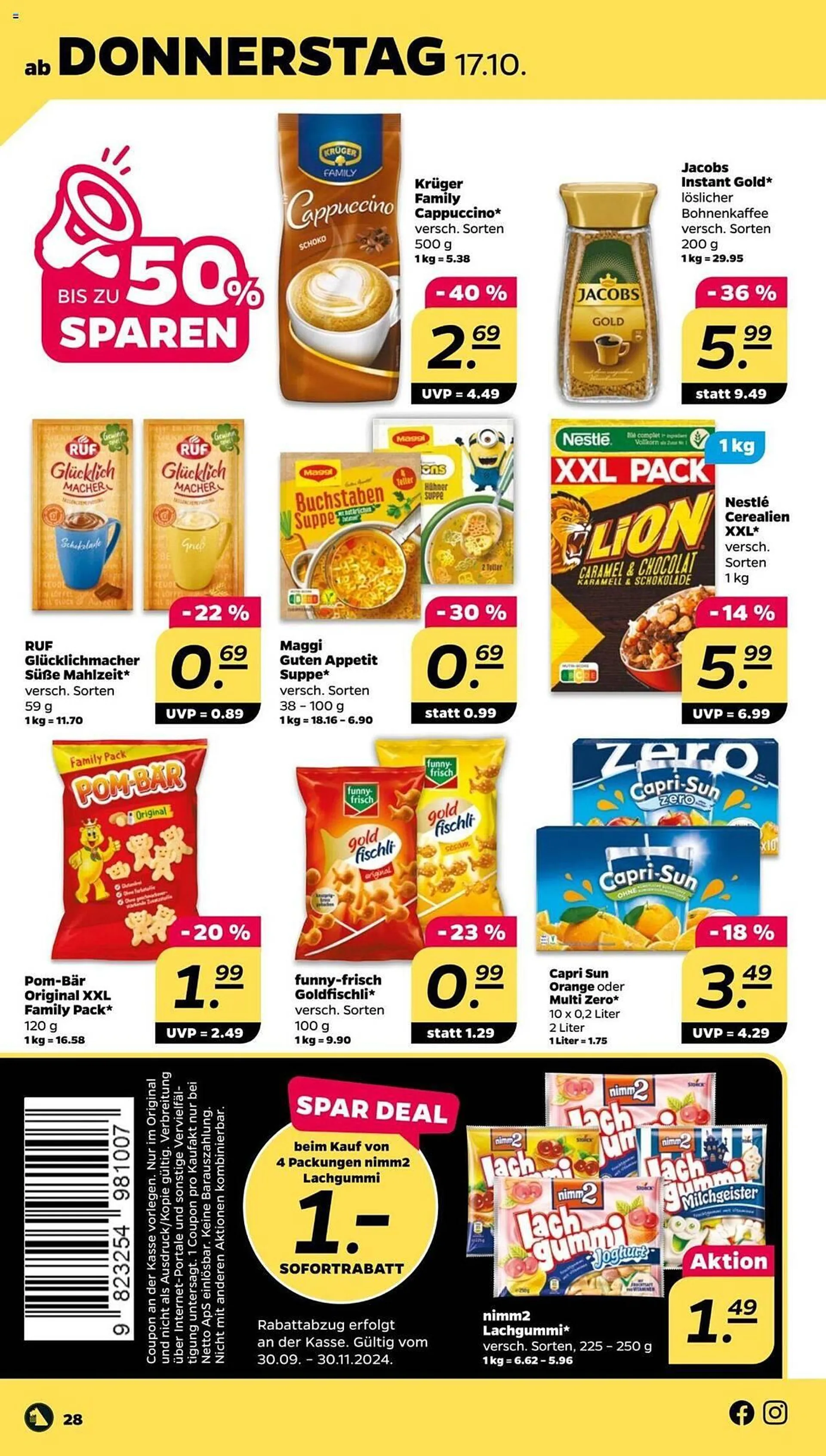 NETTO Prospekt von 14. Oktober bis 19. Oktober 2024 - Prospekt seite 28