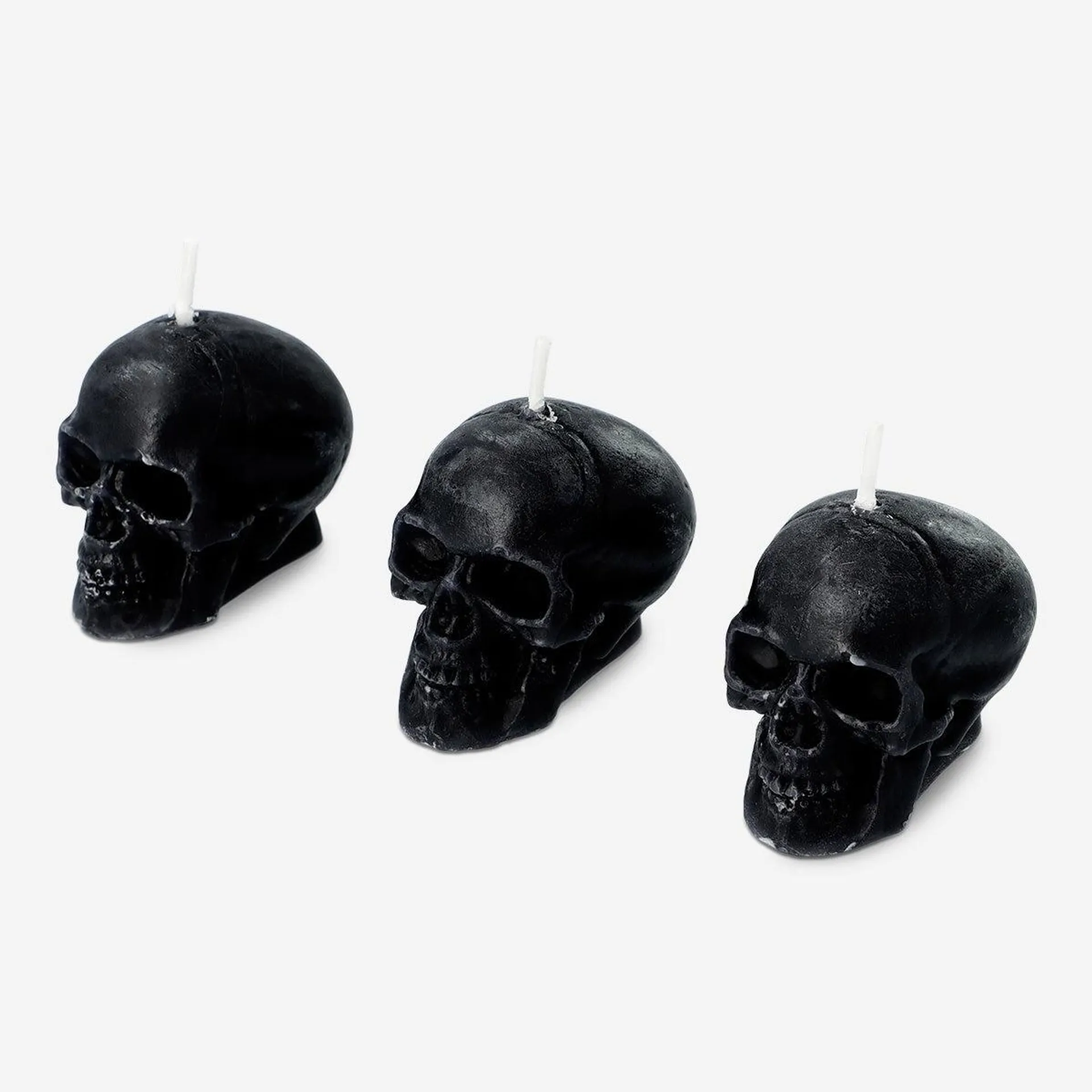 Skull-Shaped Tealight Candles - 3 pcs