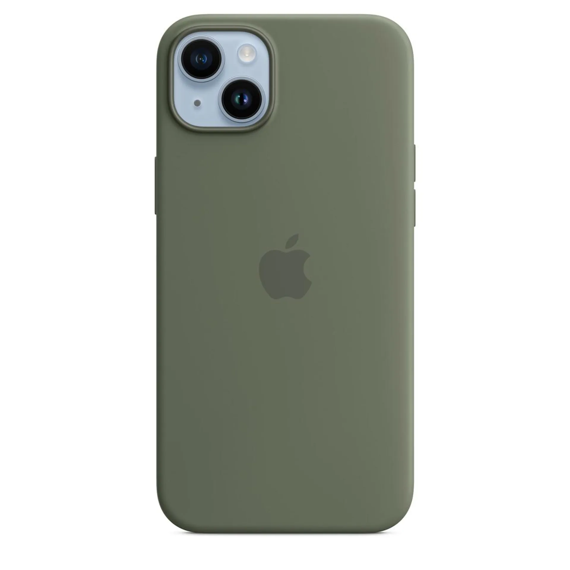 iPhone 14 Plus Silikon Case mit MagSafe - Oliv