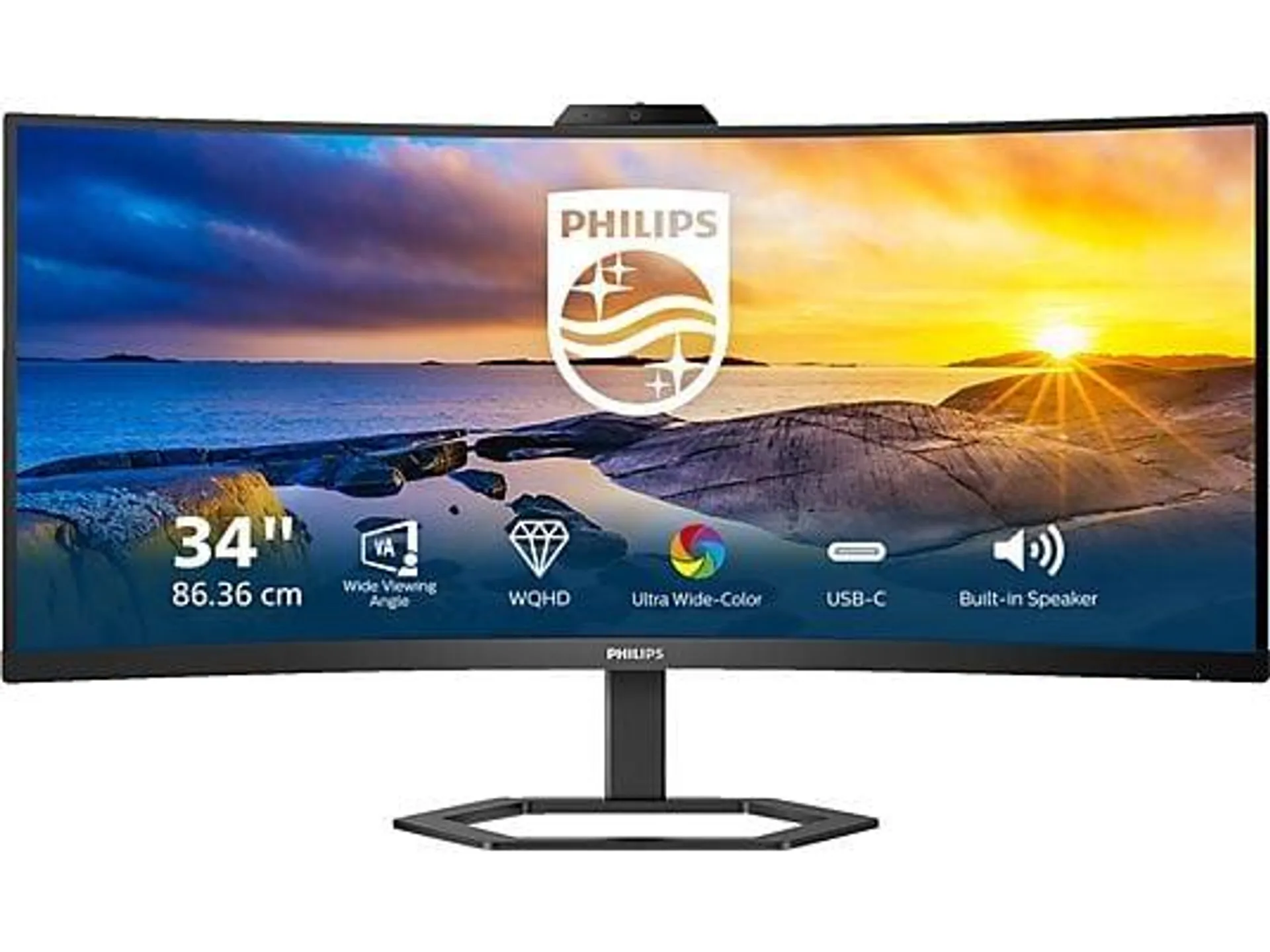 PHILIPS 34E1C5600HE 34 Zoll WQHD Monitor (4 ms Reaktionszeit, 100 Hz)