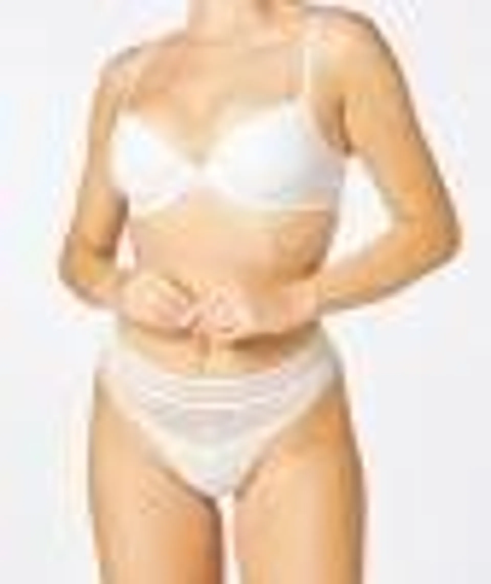 BH + String mit Spitze und Mesh Janina, 2-tlg. Set