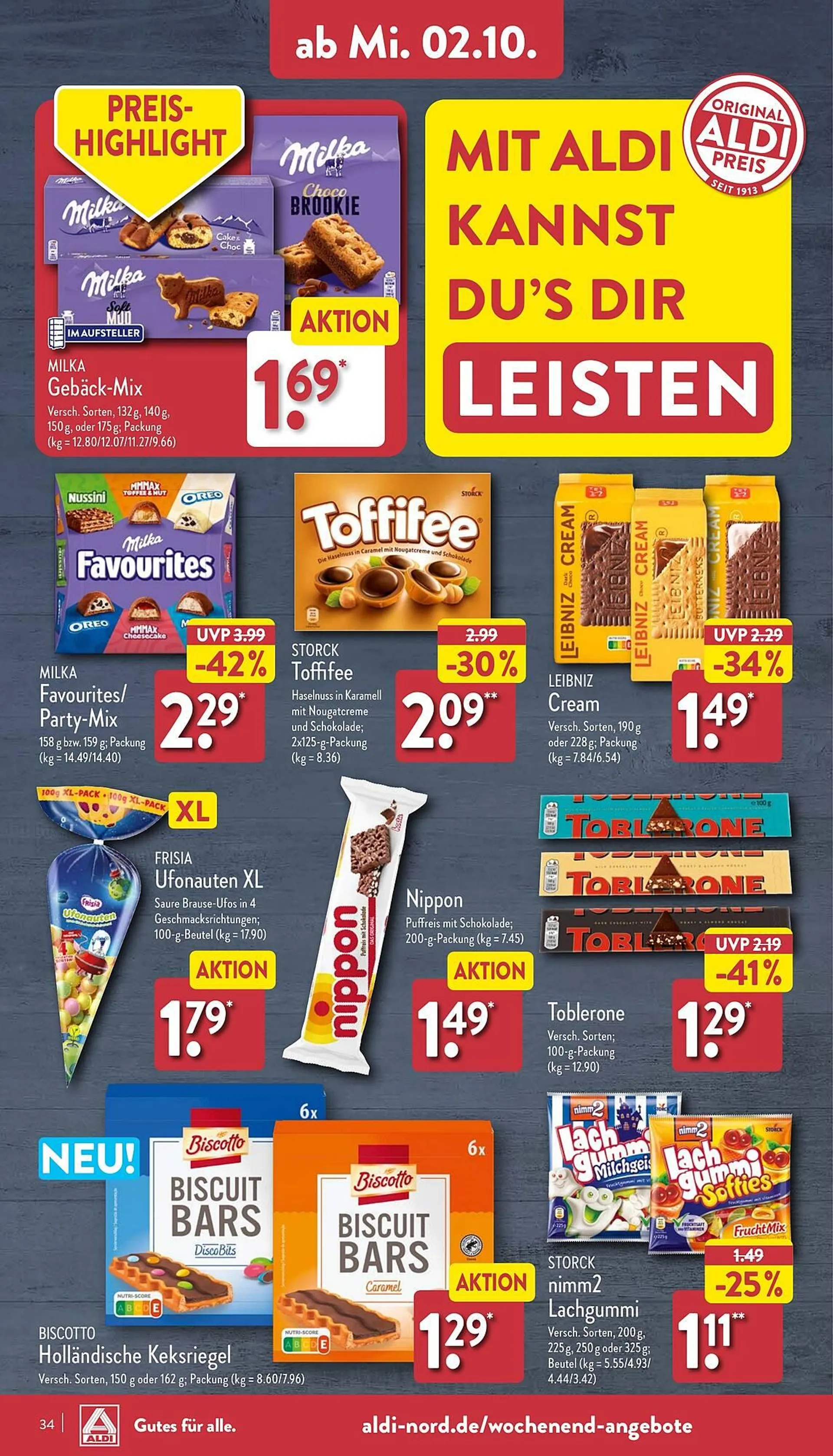 Aldi Nord Prospekt von 30. September bis 5. Oktober 2024 - Prospekt seite 34