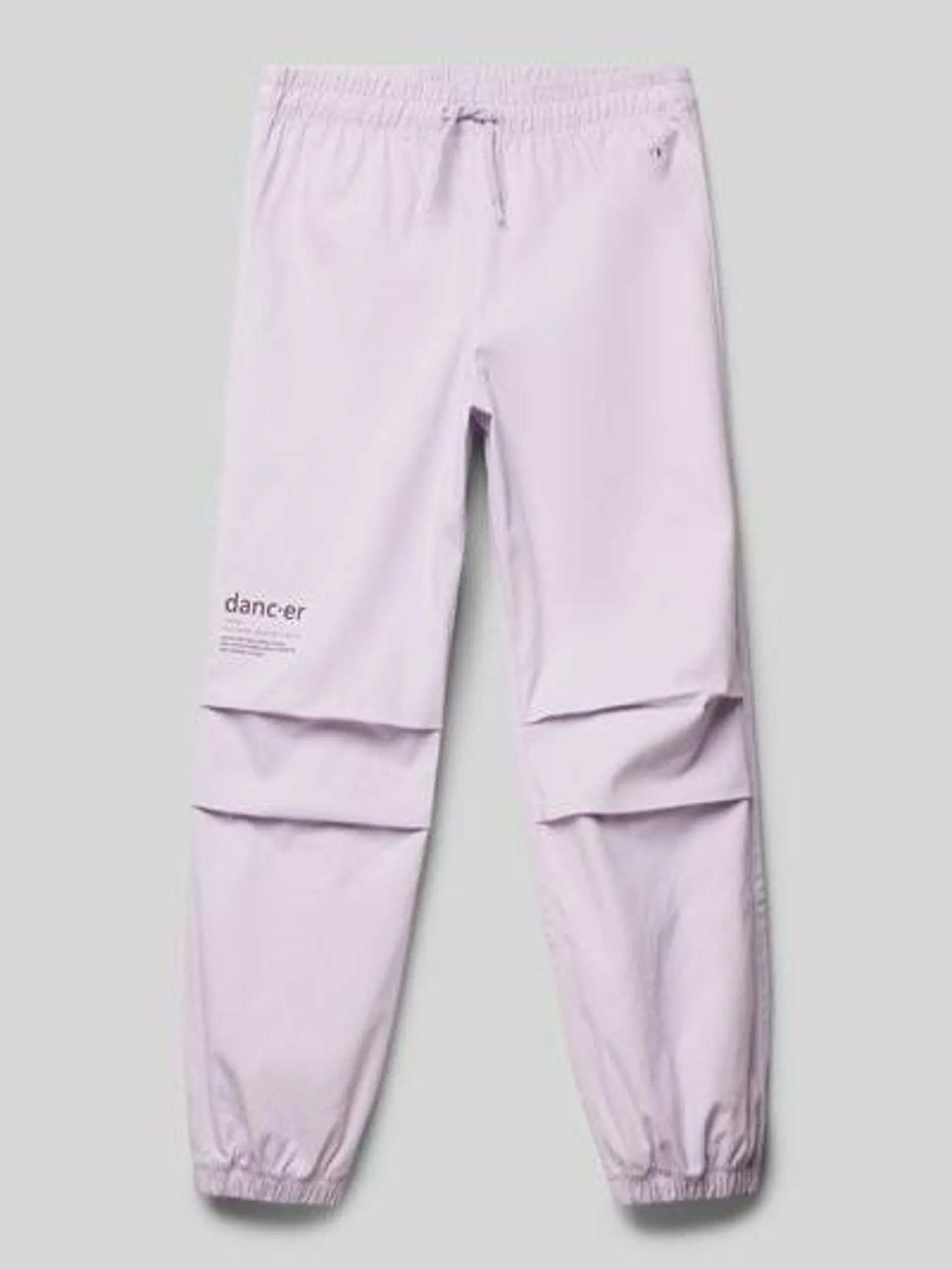 Sweatpants mit Logo-Print in flieder