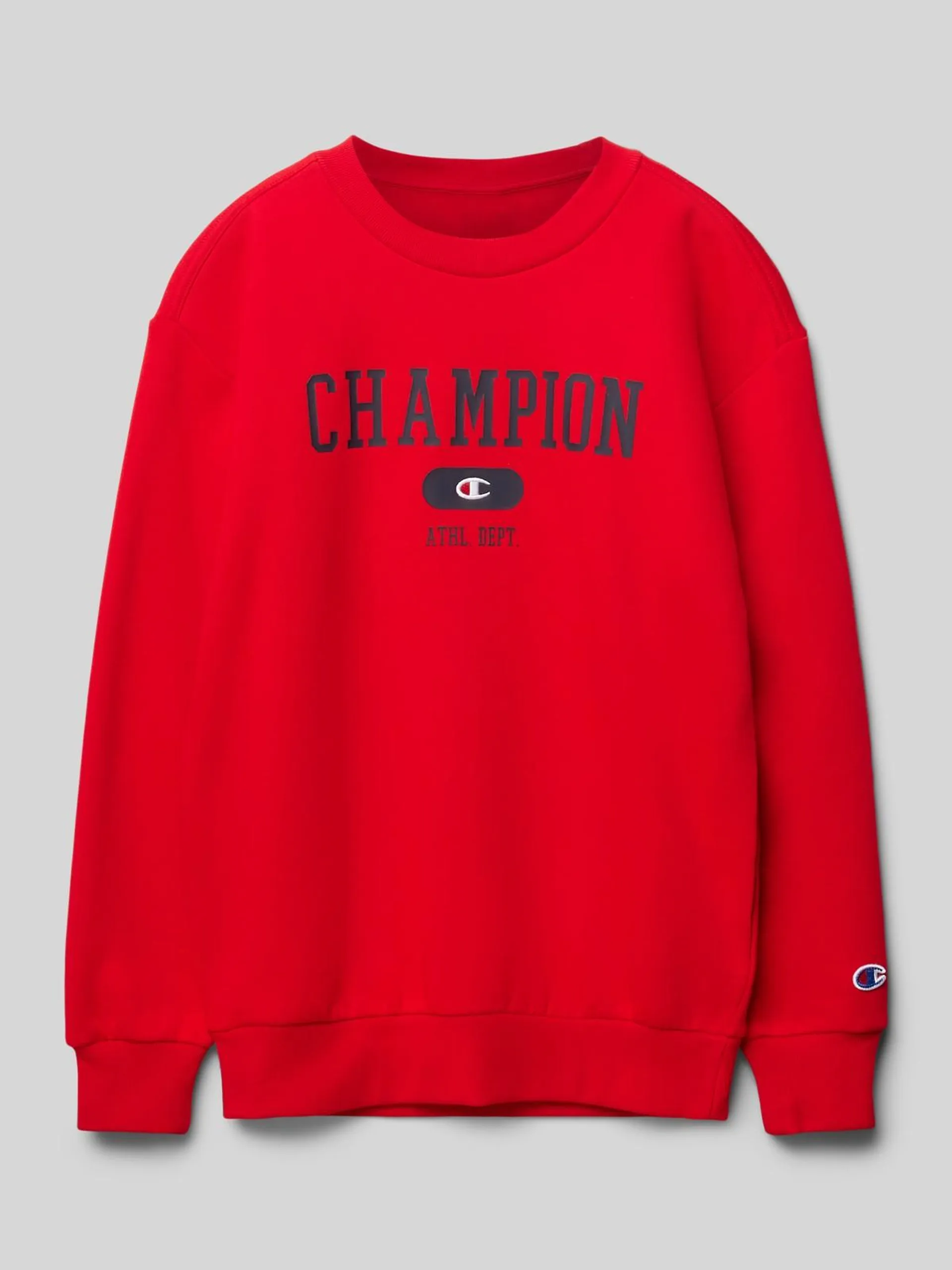 Sweatshirt mit Label-Print in rot