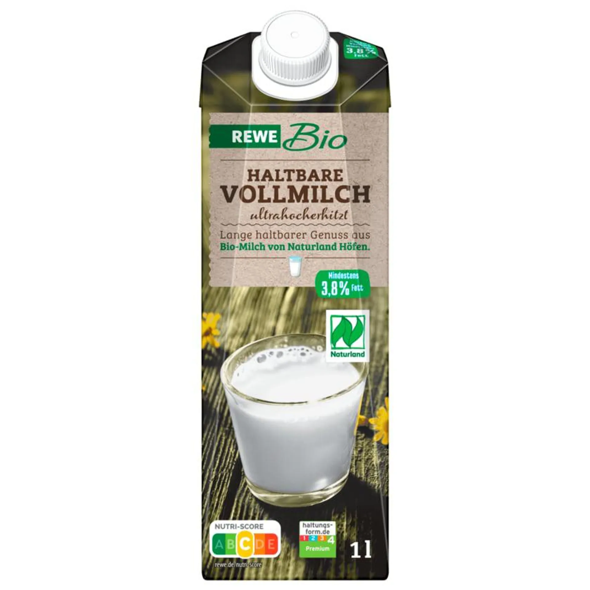 REWE Bio H-Vollmilch 3,8% 1l