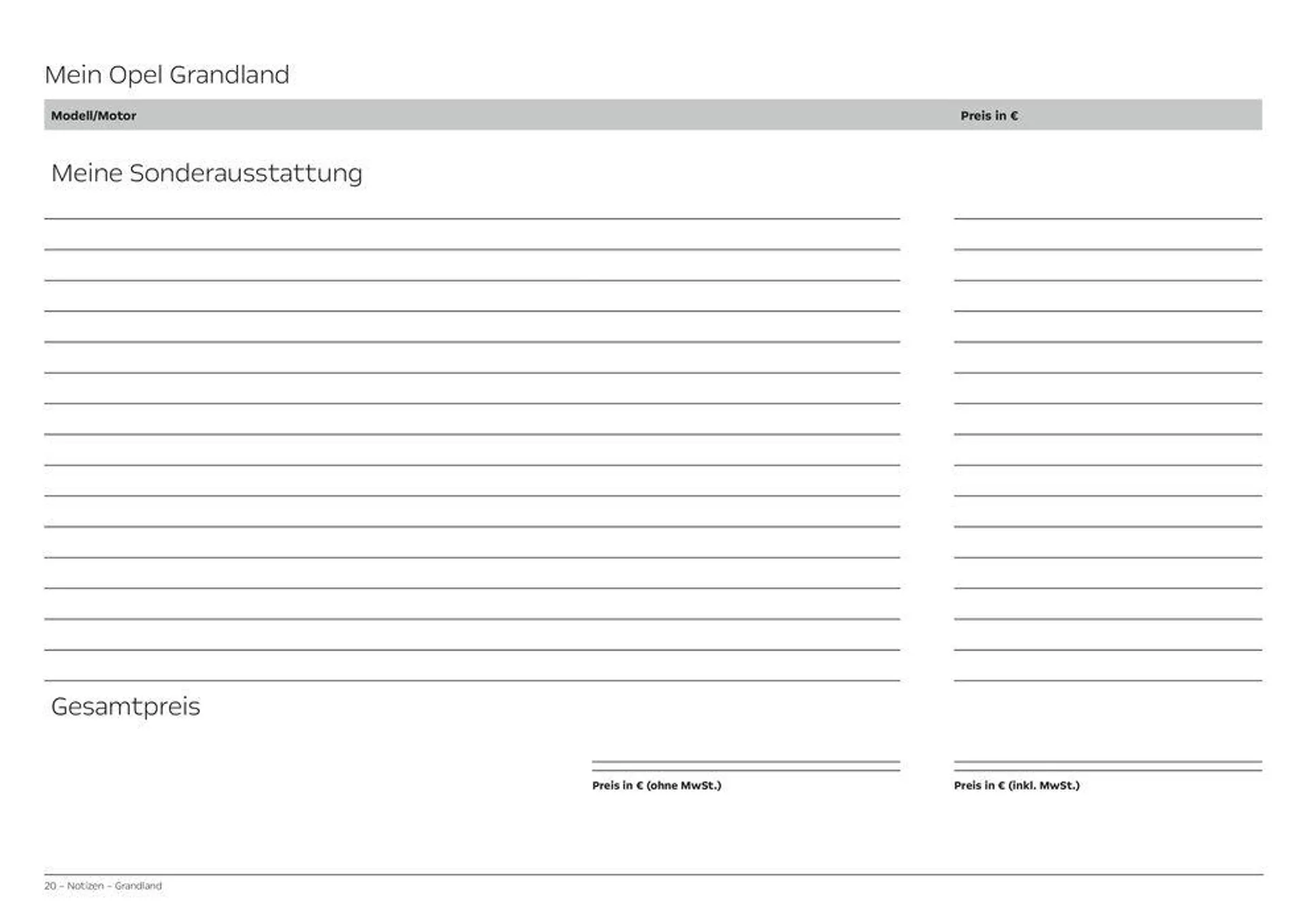 Opel Grandland von 11. April bis 11. April 2025 - Prospekt seite 20