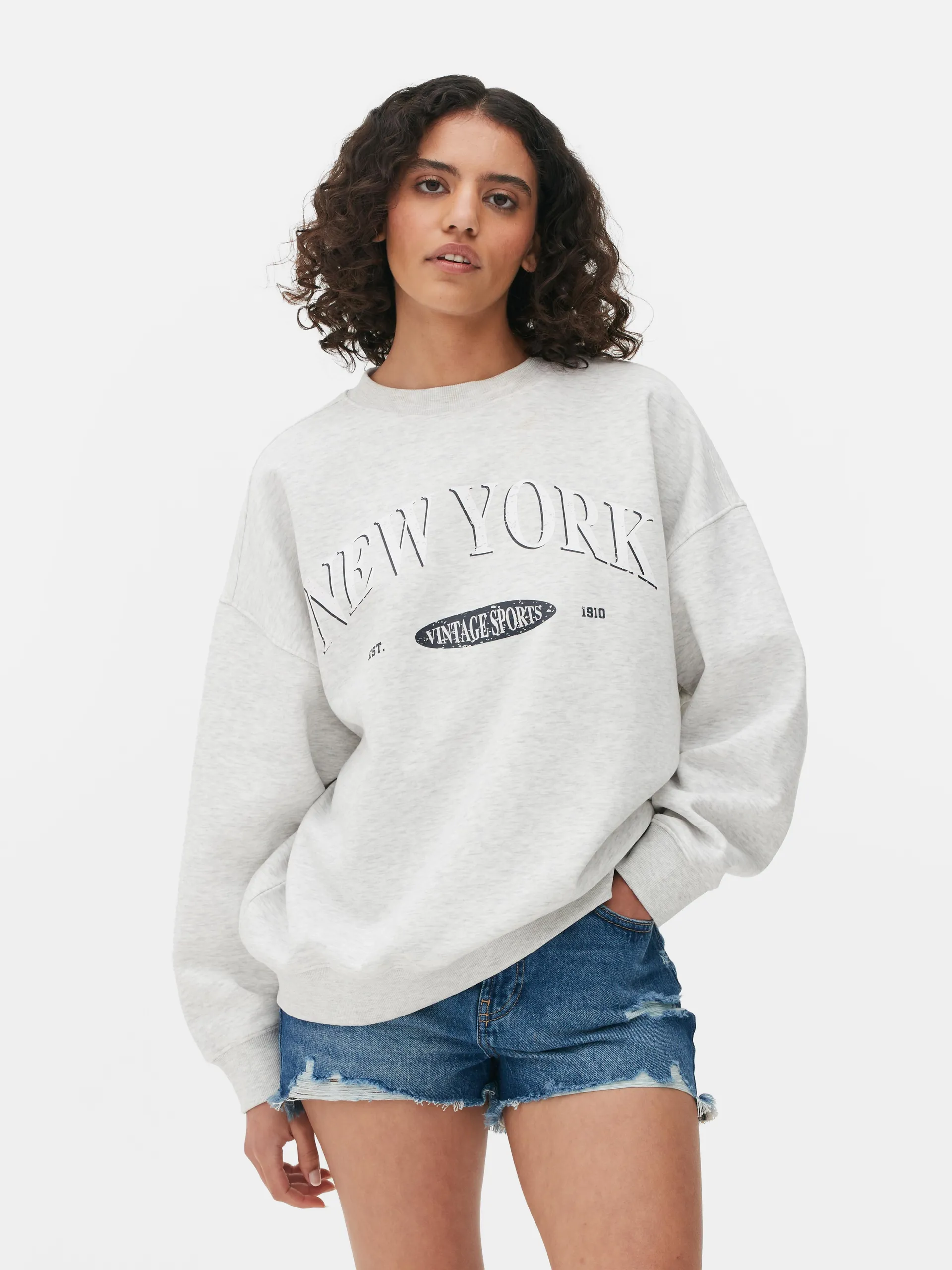 Printed Oversized Sweatshirt