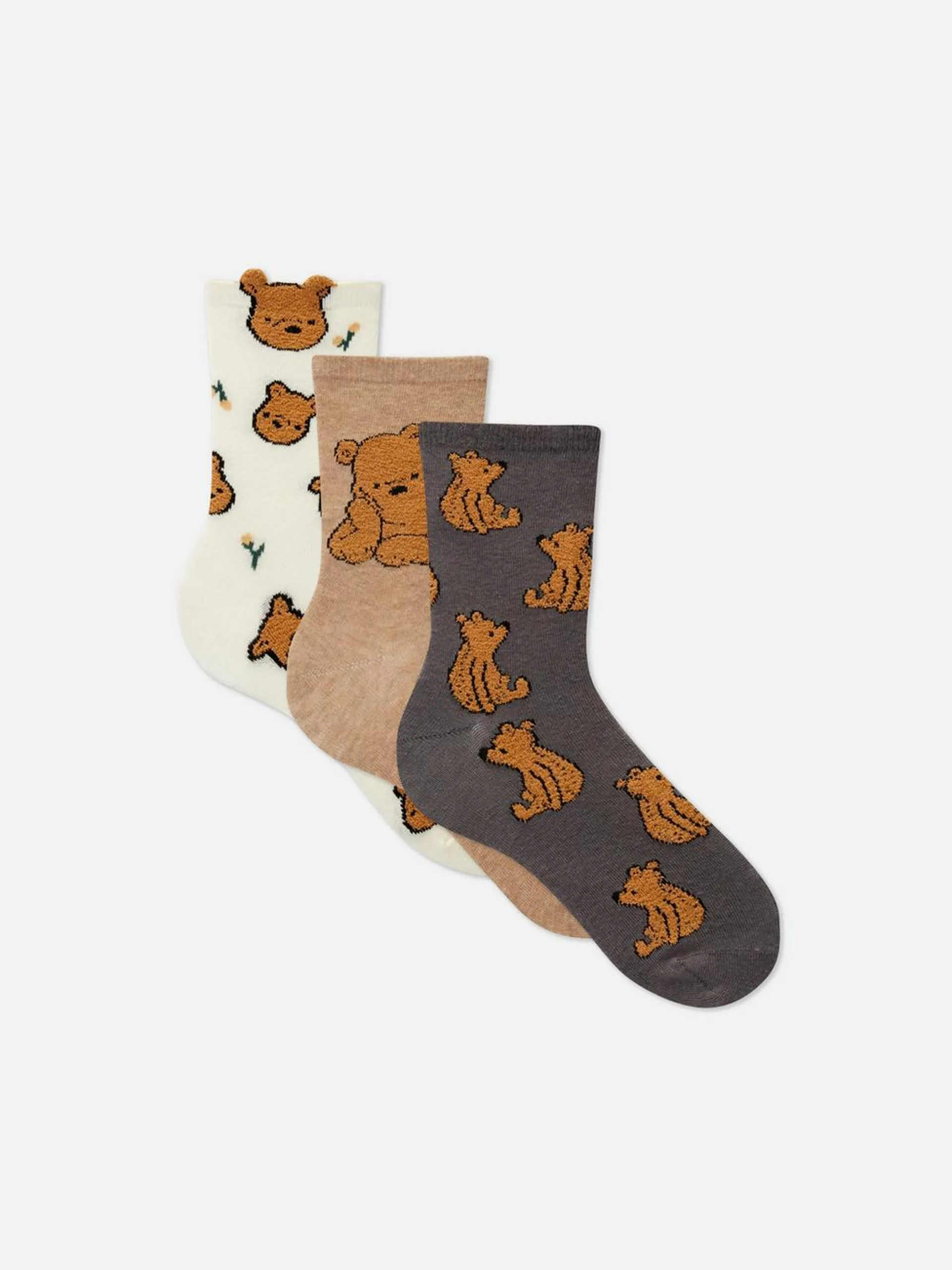 „Disney Winnie Puuh“ Crew-Socken, 3er-Pack