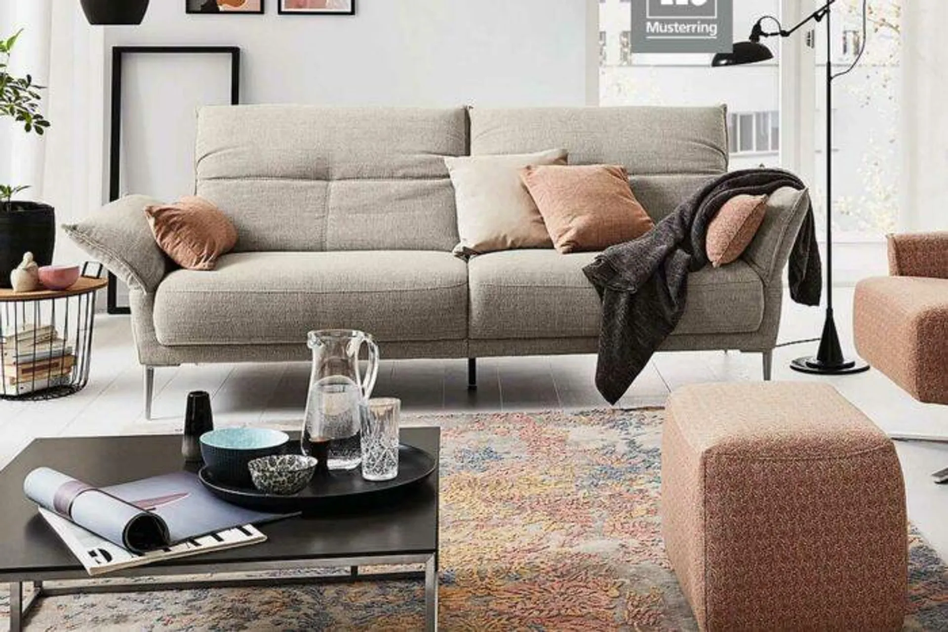 Musterring Sofa 2-Sitzer Stoff MR 9300