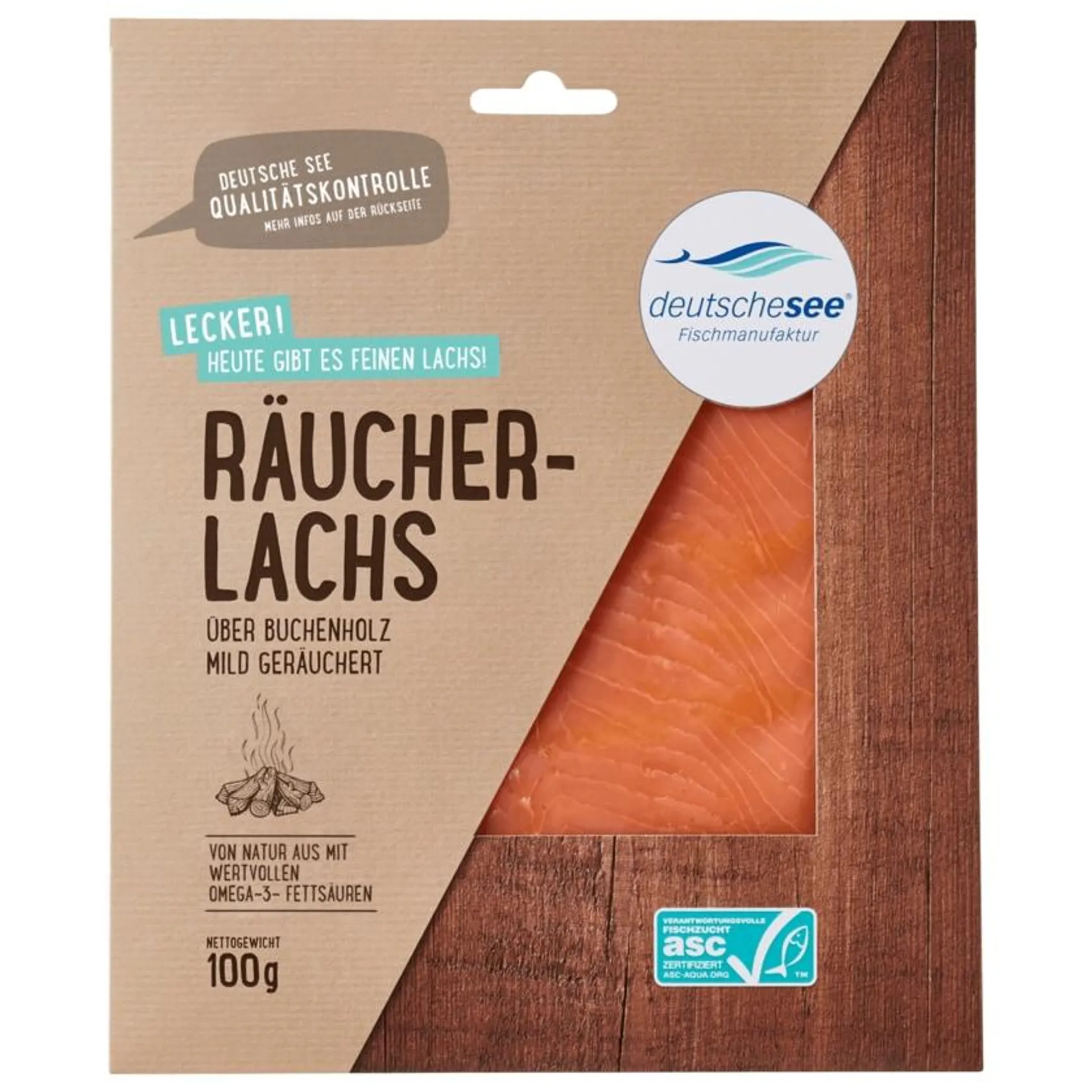 Deutsche See Räucherlachs ASC 100g