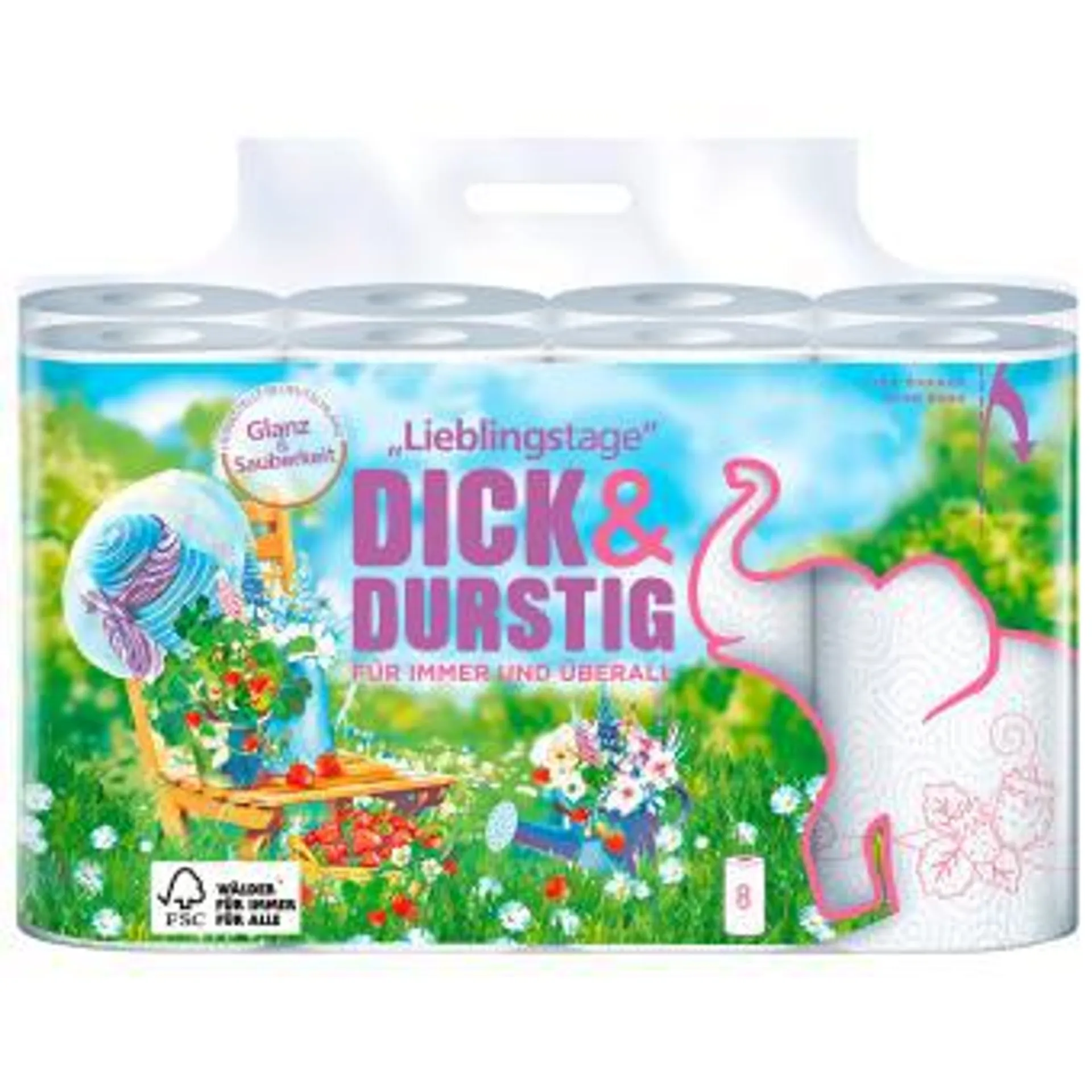 Hakle Küchenrollen "Dick & Durstig" Sonderedition 8 Rollen