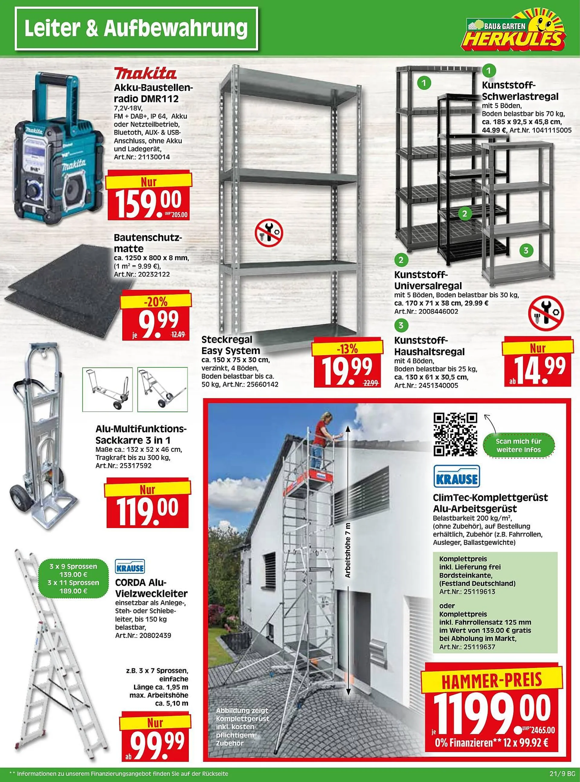 Herkules Baumarkt Prospekt von 19. Mai bis 26. Mai 2025 - Prospekt seite 9