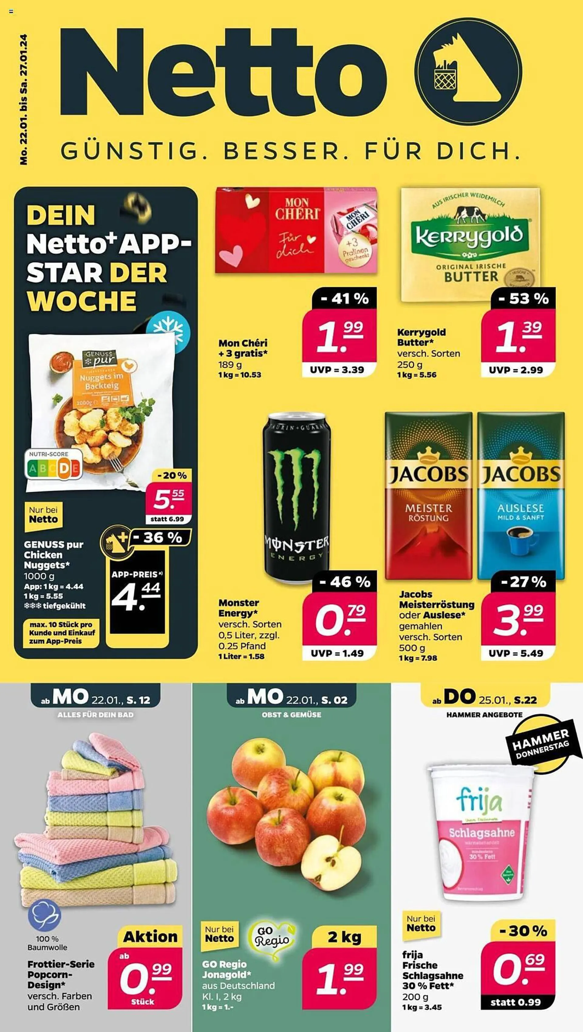 NETTO Prospekt von 22. Januar bis 27. Januar 2024 - Prospekt seite 1