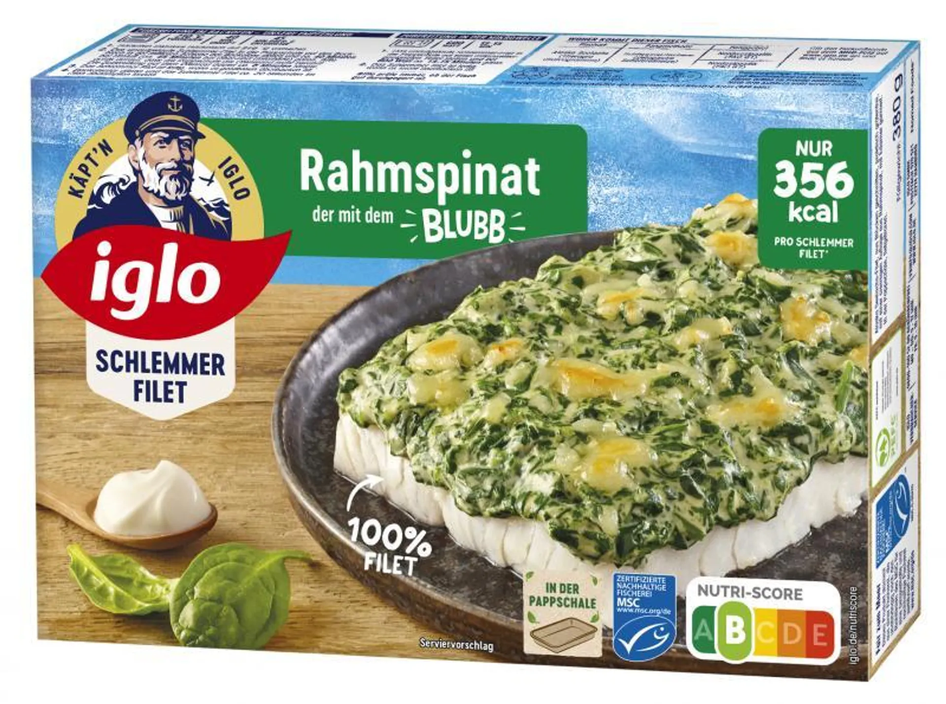 Iglo Schlemmer Filet Rahmspinat 380 g