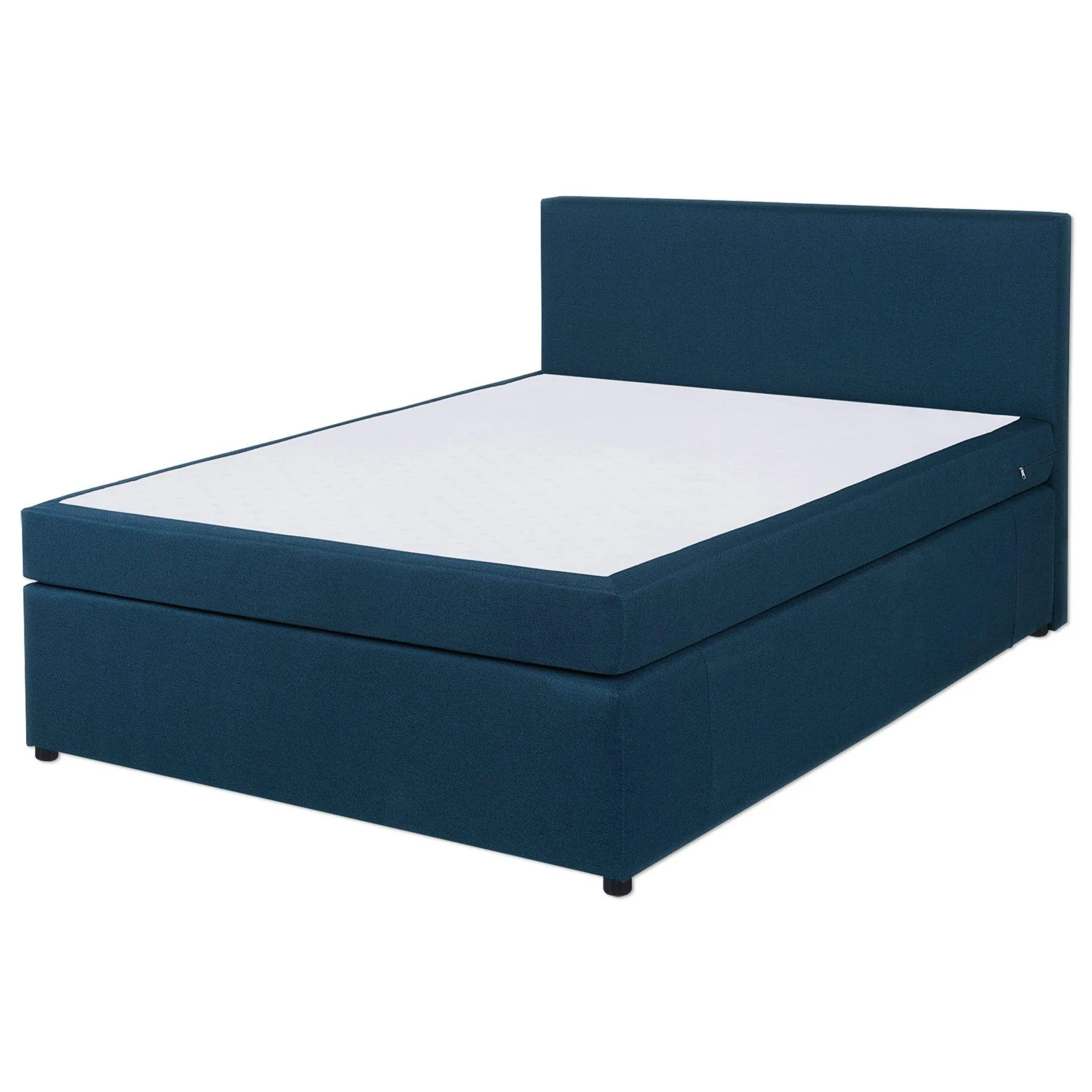 Boxspringbett - blau - H3 - 140x200 cm