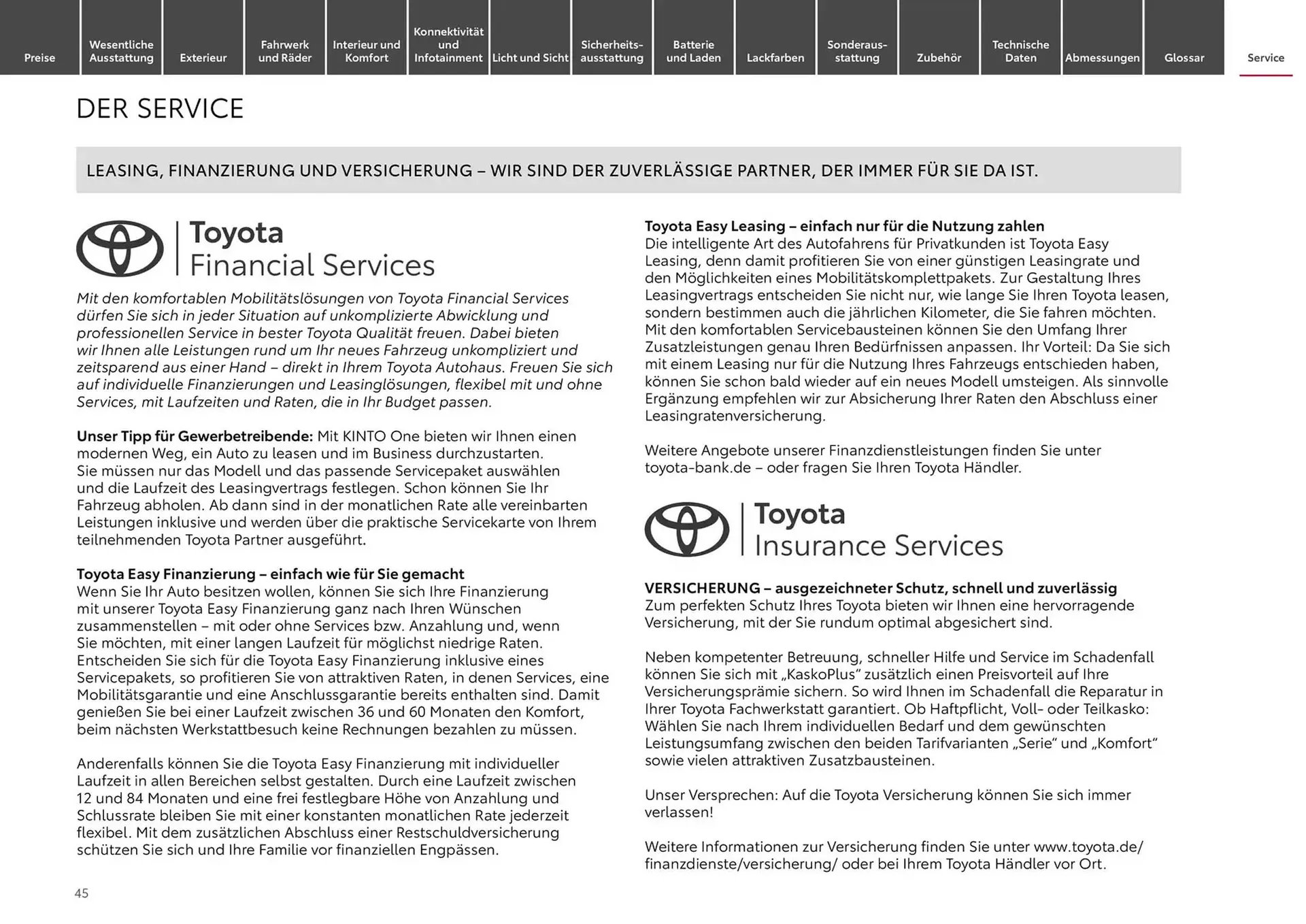 Toyota Prospekt von 22. Januar bis 22. Januar 2026 - Prospekt seite 45