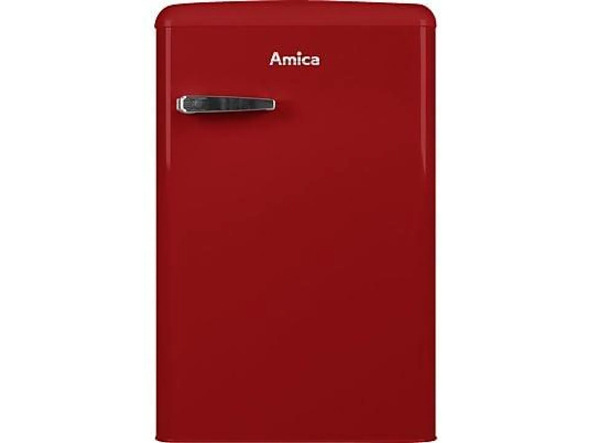 AMICA VKS 15620-1 R Retro Edition Kühlschrank (120 l, E, 875 mm hoch}, Rot)