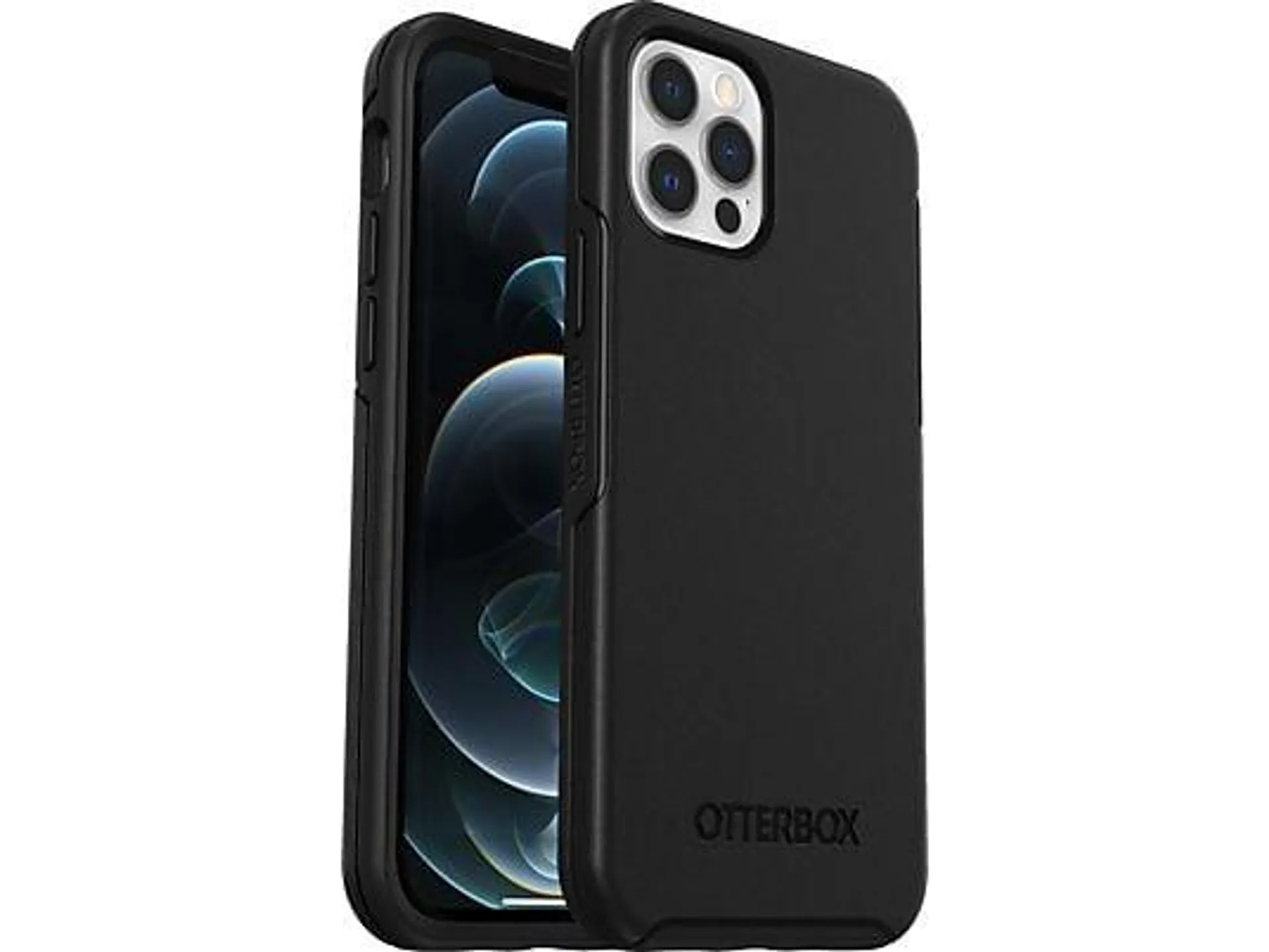 OTTERBOX Symmetry Plus, Backcover, Apple, iPhone 12, iPhone 12 Pro, Schwarz