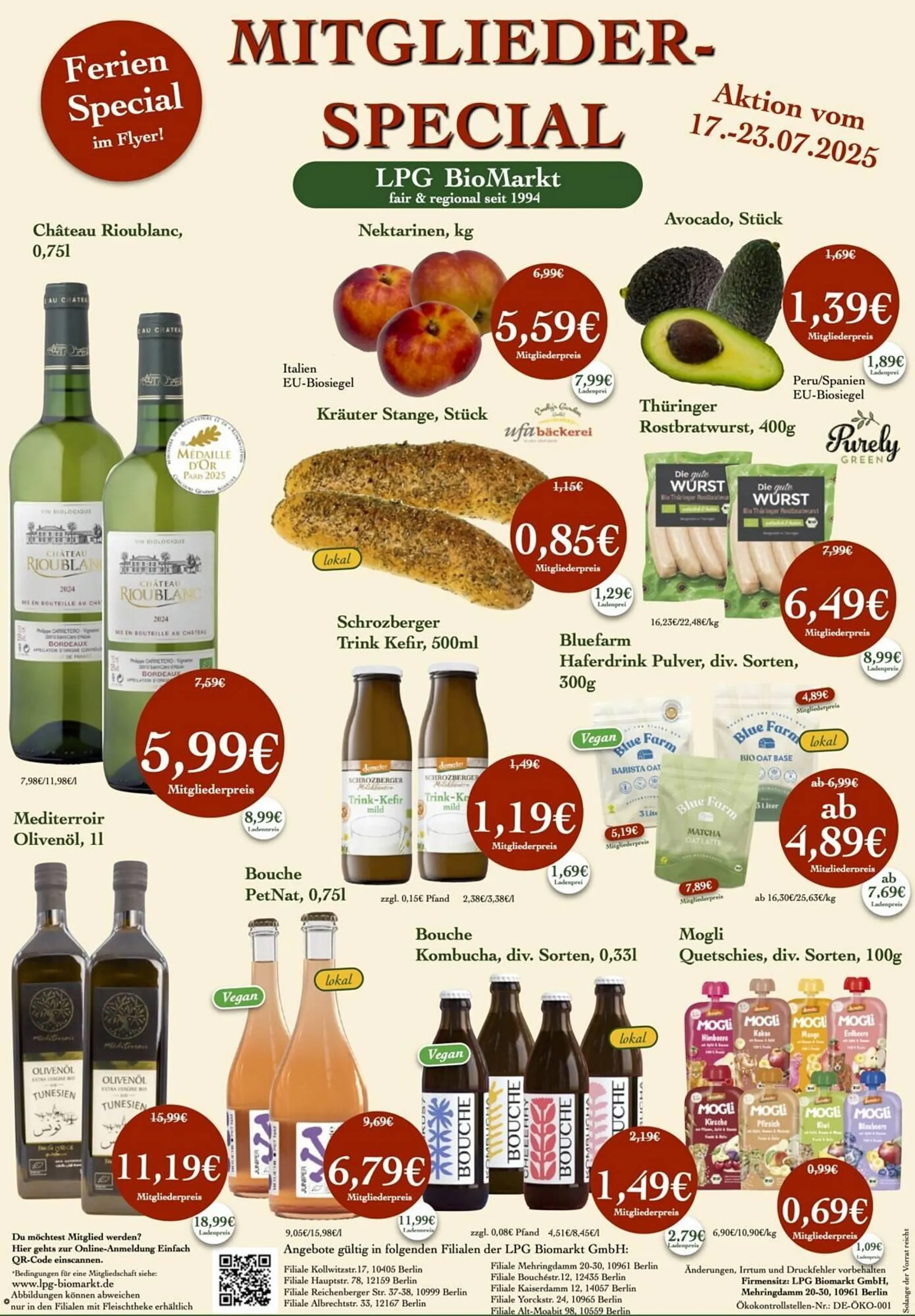 LPG Biomarkt Prospekt von 17. Juli bis 23. Juli 2025 - Prospekt seite 1