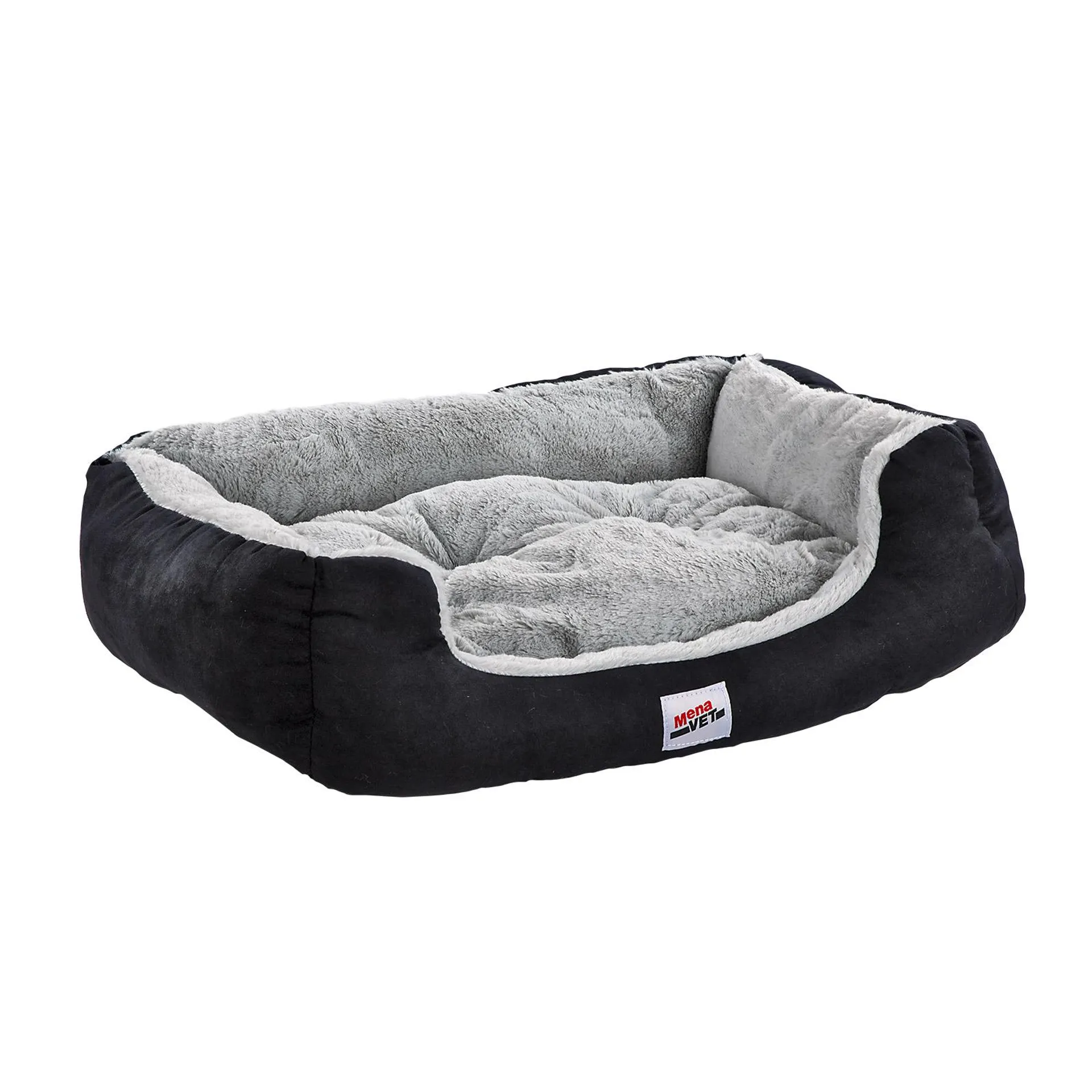 Hunde-/ Katzen Kuschelbett BAILY 60cm grau/schwarz Haustierbett