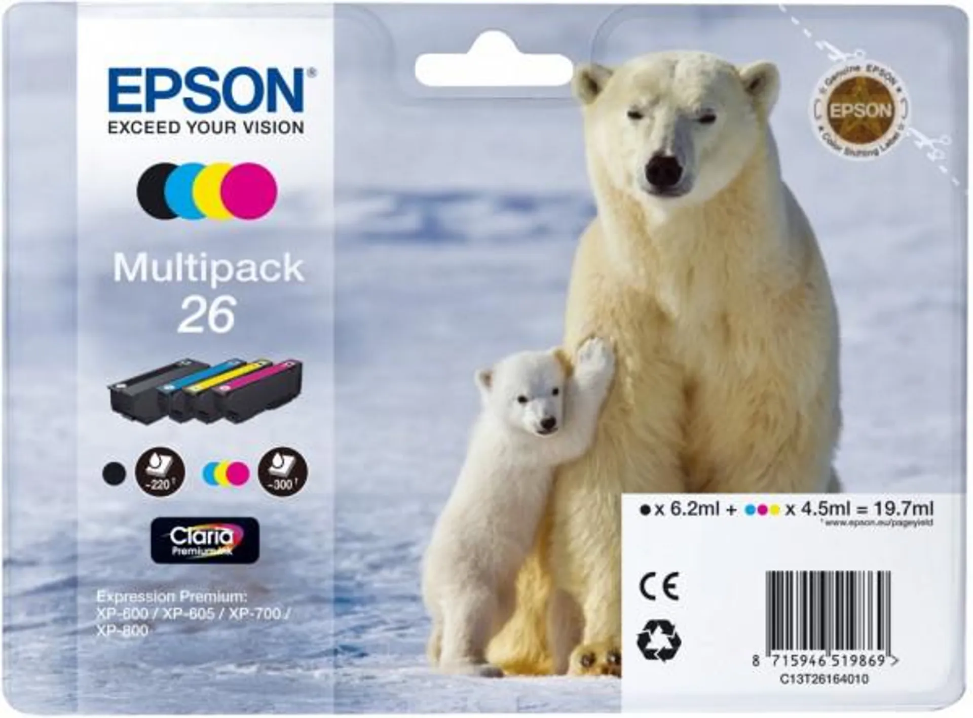 Epson 26 Claria Premium Multipack 4-farbig