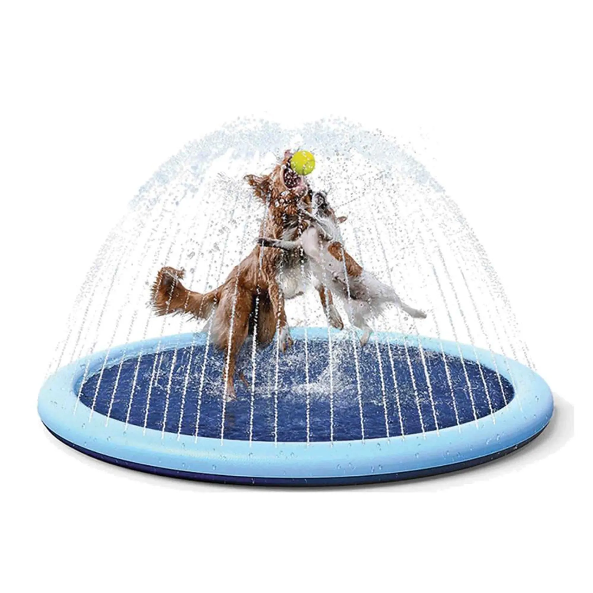 Hunde-Sprinklermatte 100cm blau