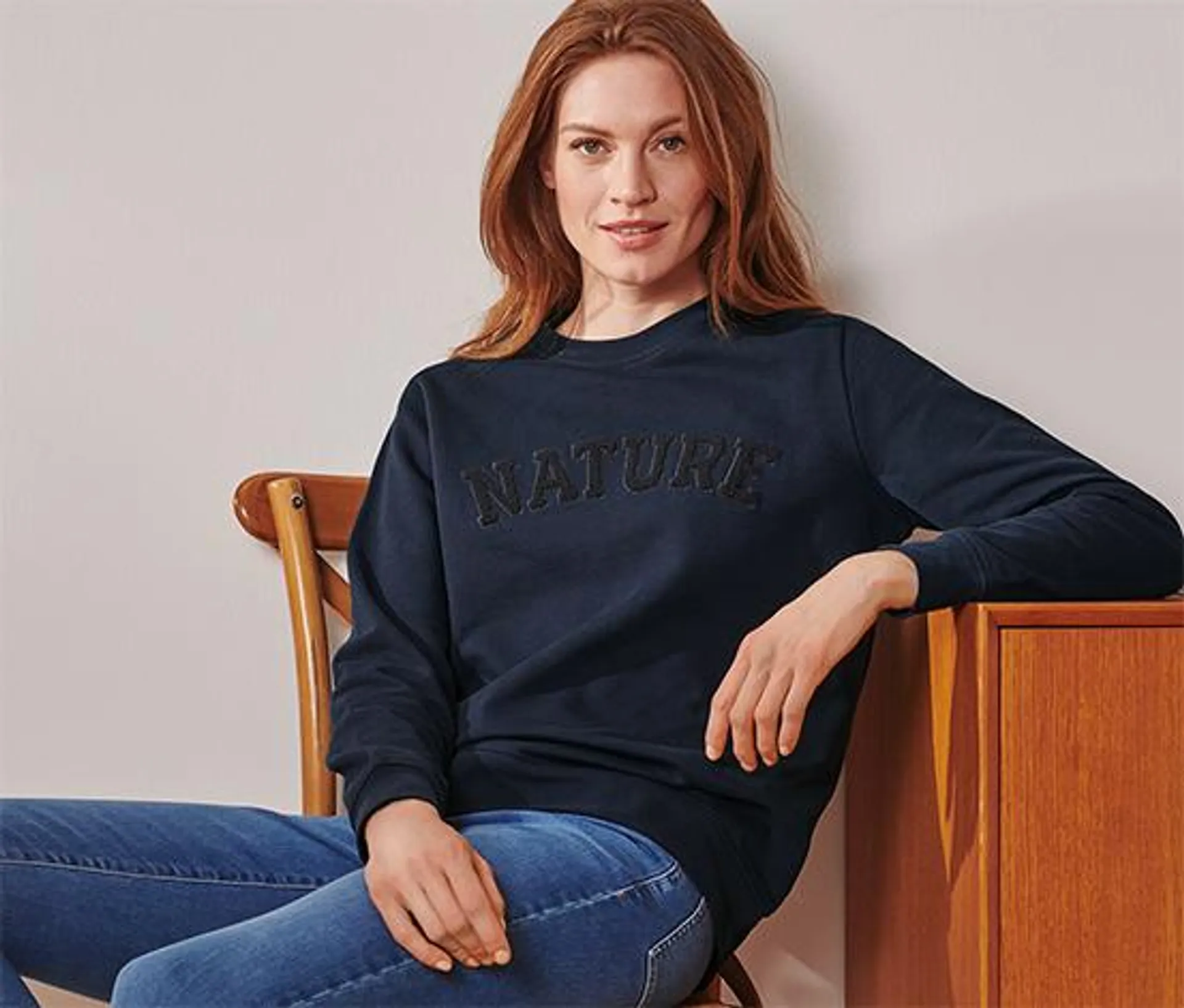 Sweatshirt mit Wording