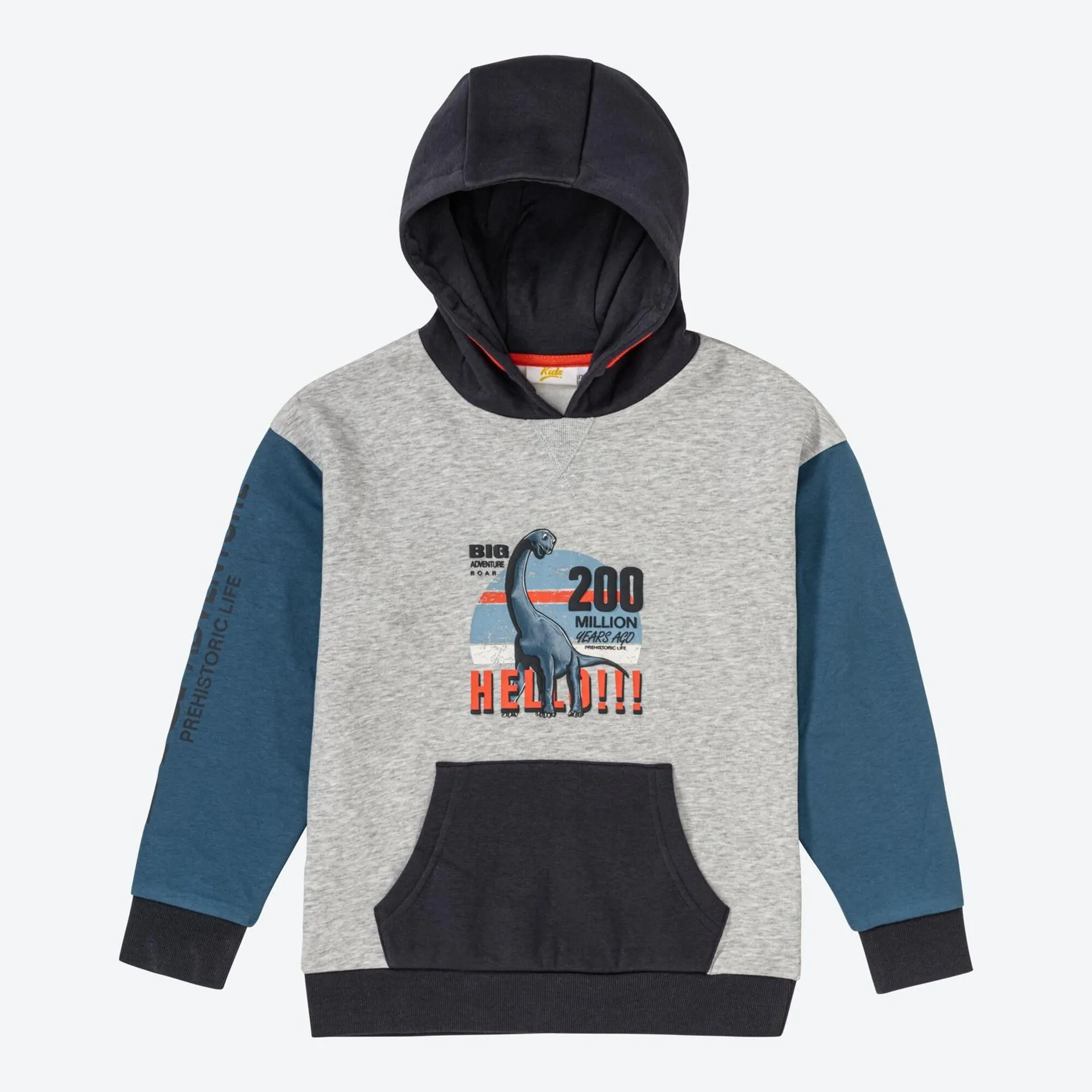 Kinder-Jungen-Sweatkapuzenshirt mit Kontrast-Ärmeln