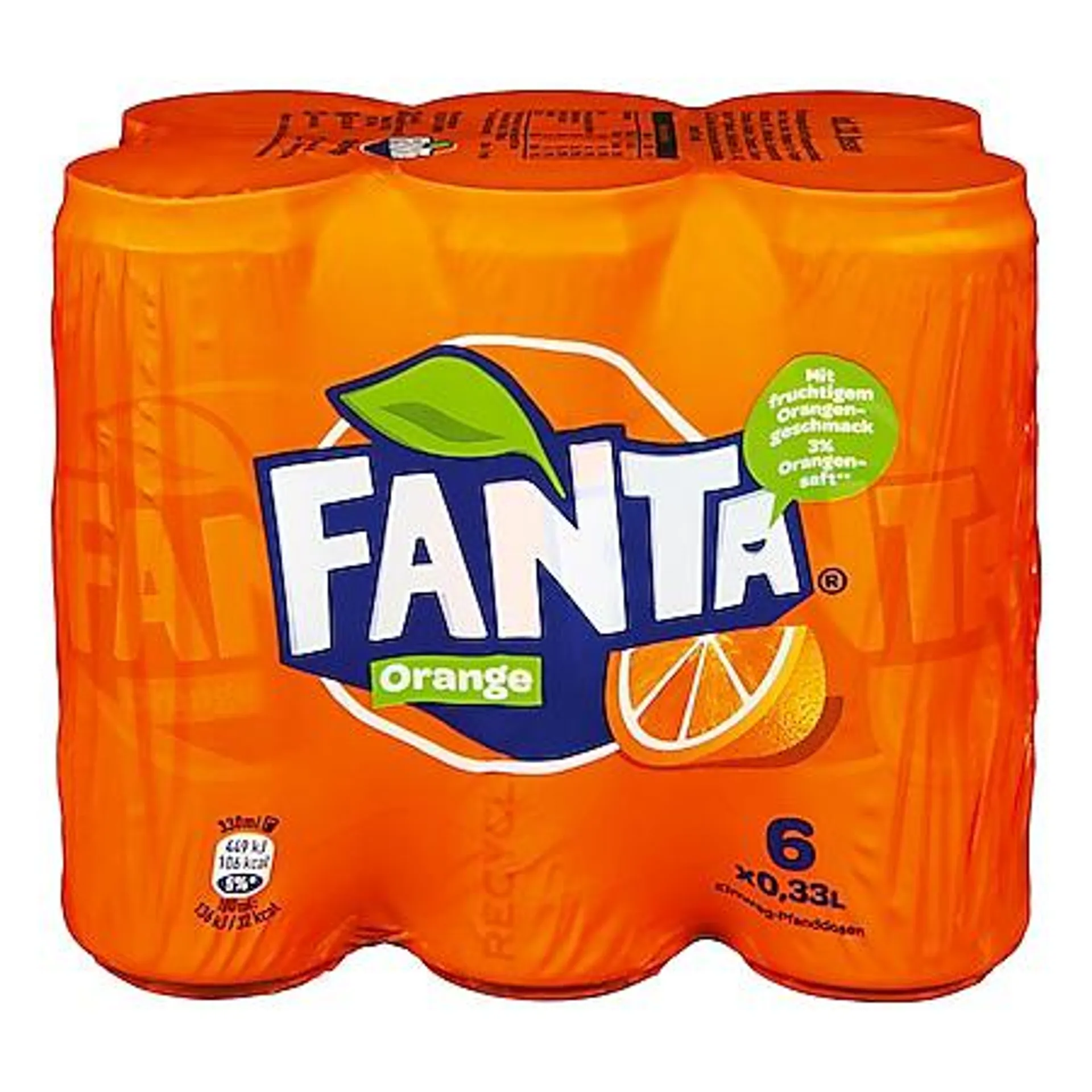 Fanta 0,33 Liter Dose, 6er Pack