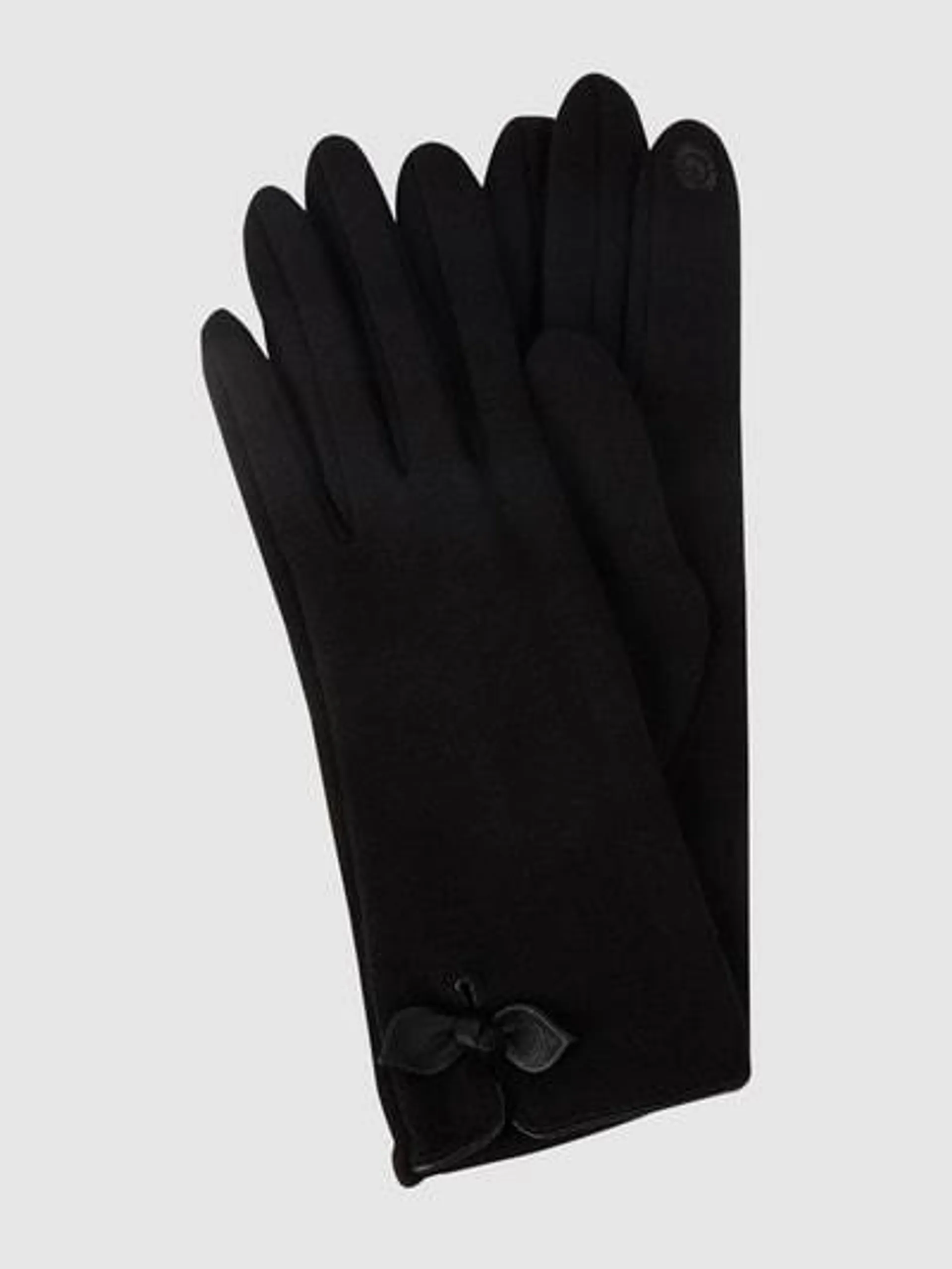 Touchscreen-Handschuhe aus Baumwolle in black